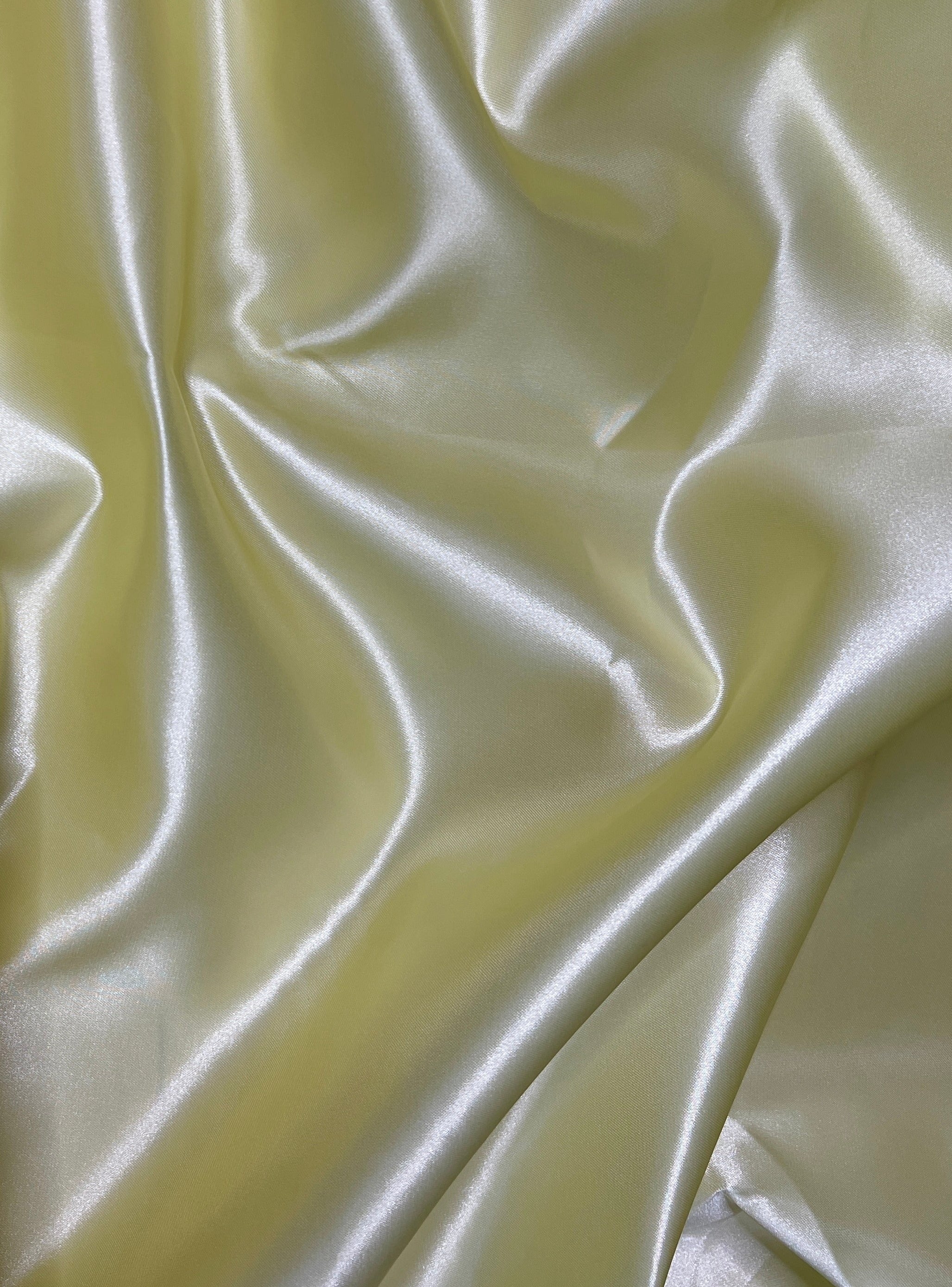 Pale Yellow Duchesse Satin Fabric, Yellow Bridal Shiny Satin by yard, Light Heavy Satin Fabric for Wedding Dress, satin for woman, satin usa, satin los angelos, kikitextile, satin online, satin in yellow, dark yellow satin, light yellow satin, stretch satin, cheap satin, luxury satin