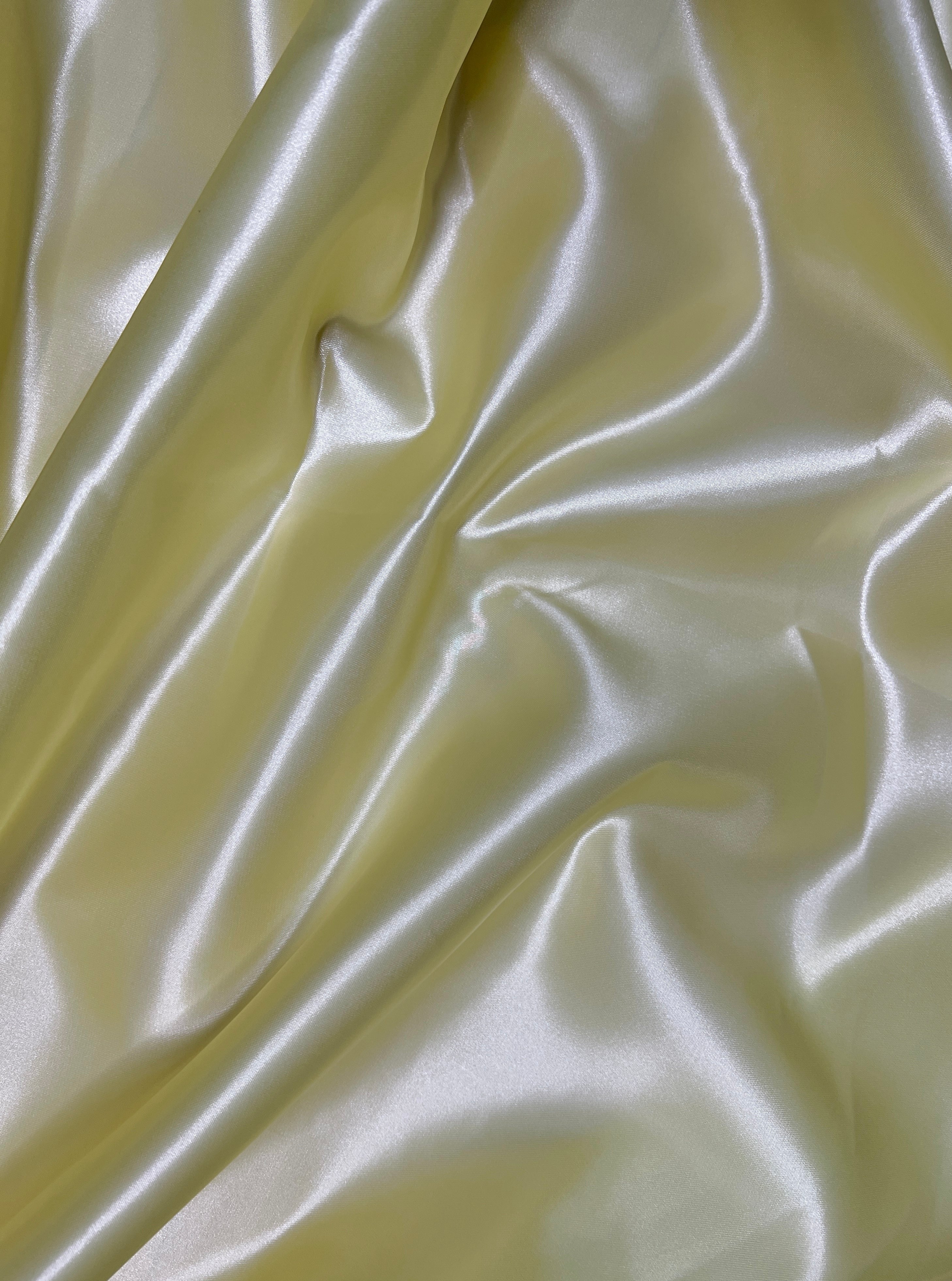 Pale Yellow Duchesse Satin Fabric, Yellow Bridal Shiny Satin by yard, Light Heavy Satin Fabric for Wedding Dress, satin for woman, satin usa, satin los angelos, kikitextile, satin online, satin in yellow, dark yellow satin, light yellow satin, stretch satin, cheap satin, luxury satin