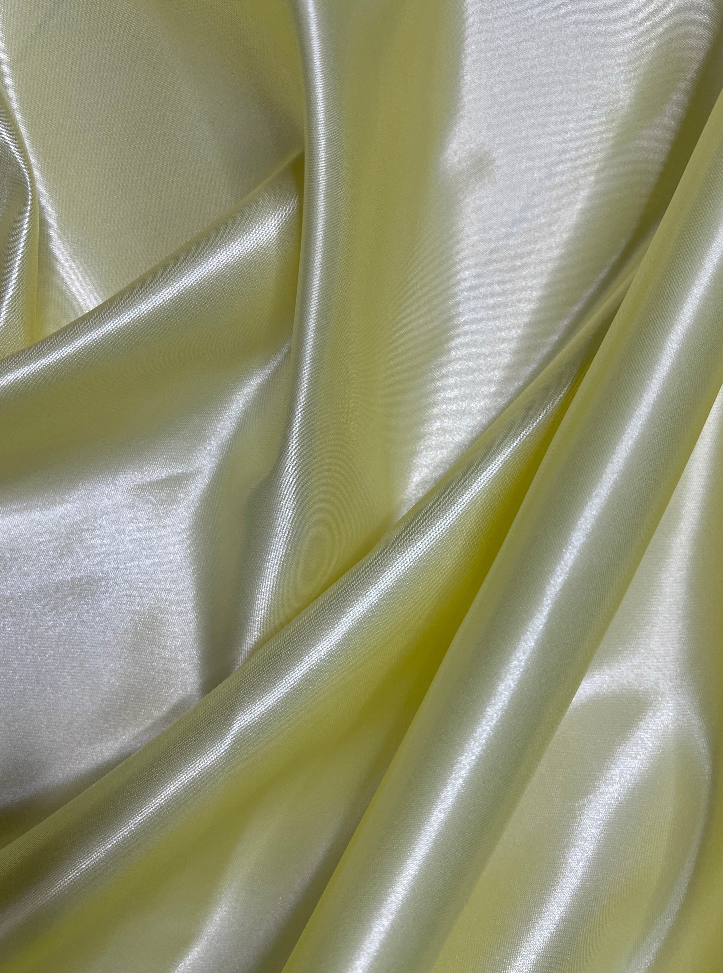 Pale Yellow Duchesse Satin Fabric, Yellow Bridal Shiny Satin by yard, Light Heavy Satin Fabric for Wedding Dress, satin for woman, satin usa, satin los angelos, kikitextile, satin online, satin in yellow, dark yellow satin, light yellow satin, stretch satin, cheap satin, luxury satin