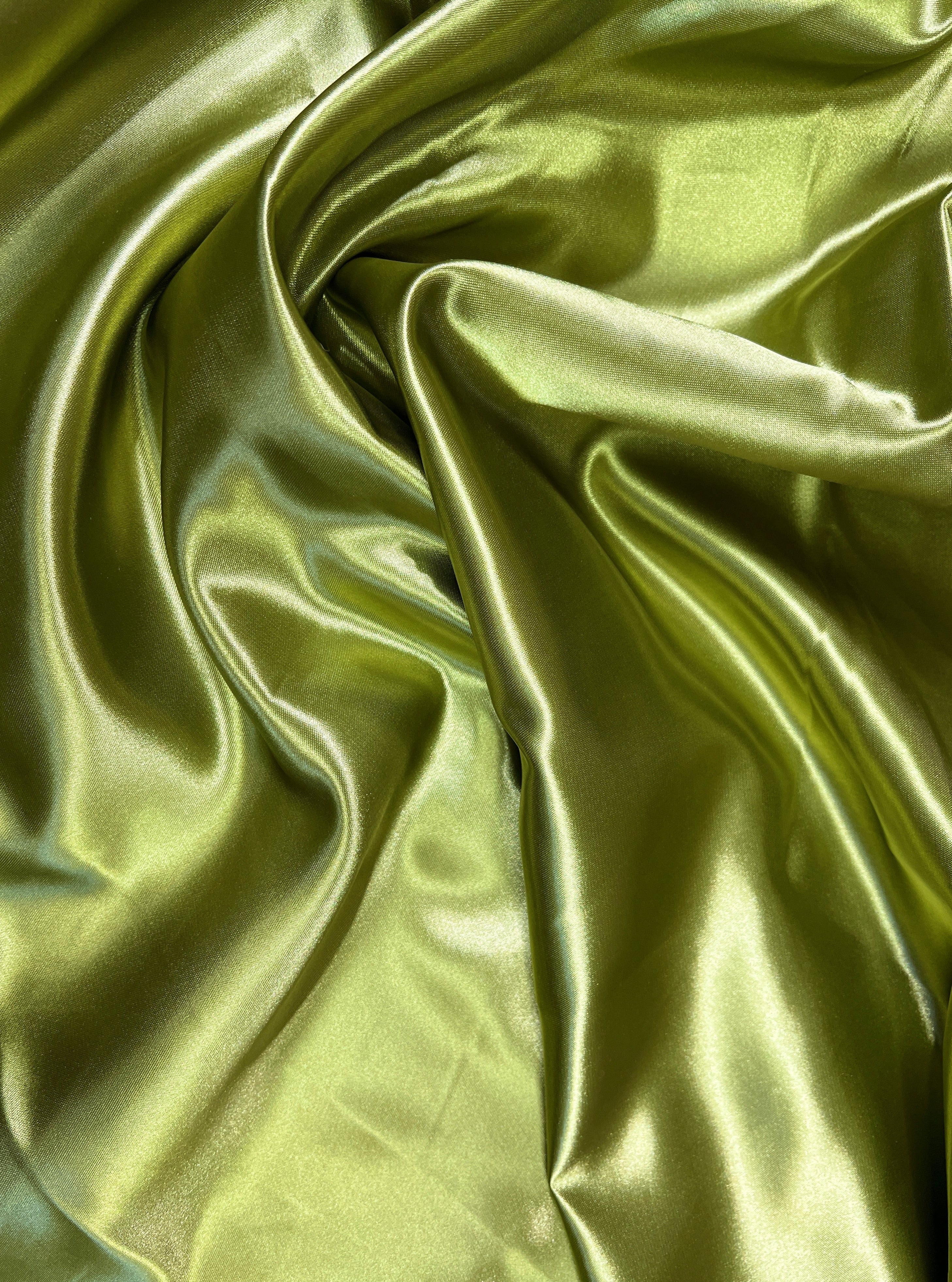 Olive Duchesse Satin Fabric, Pesto Shiny Satin by yard, Light Green Heavy Satin Fabric for Wedding Dress, olive color for woman, satin in olive, satin for woman, best satin fabric, premium satin, cheap satin, buy satin online, best quality satin, kikitextile satin