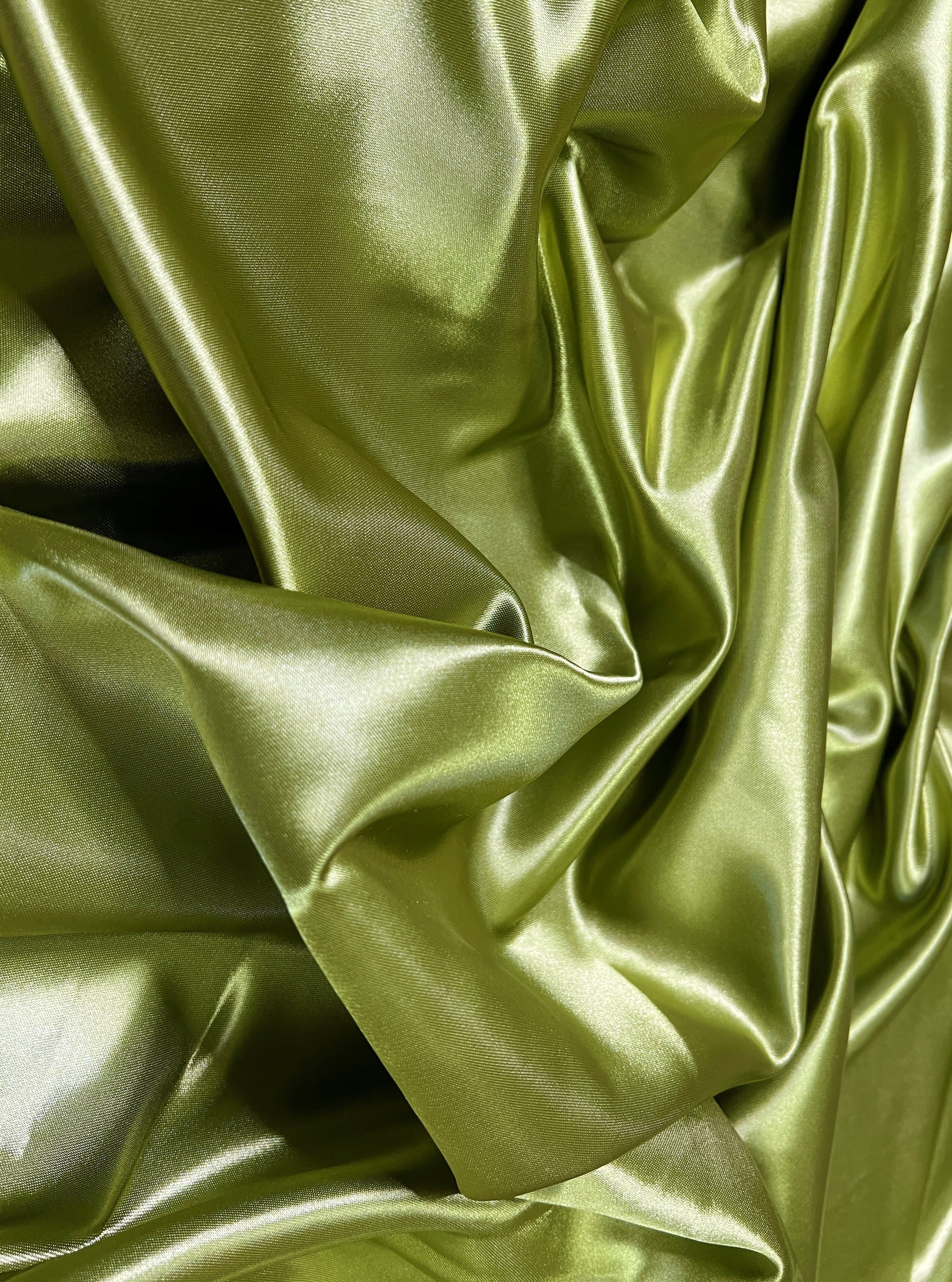 Olive Duchesse Satin Fabric, Pesto Shiny Satin by yard, Light Green Heavy Satin Fabric for Wedding Dress, olive color for woman, satin in olive, satin for woman, best satin fabric, premium satin, cheap satin, buy satin online, best quality satin, kikitextile satin