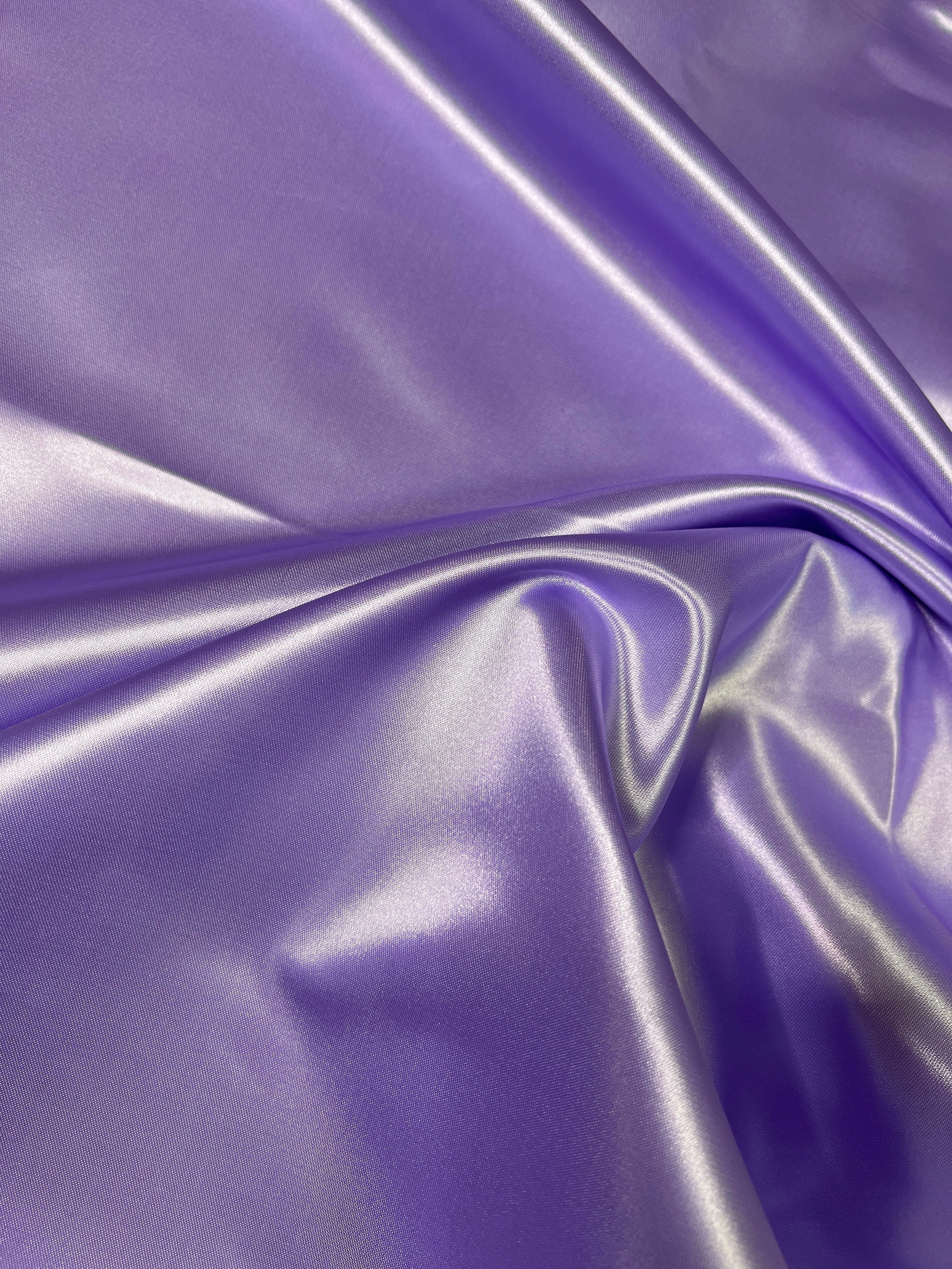 Lavender Duchesse Satin Fabric, Lilac Bridal Shiny Satin by yard, Lavender Heavy Satin Fabric for Wedding Dress, satin for woman, purple satin, dark lavender satin, premium satin, best quality satin, buy satin online, kiki textiles, satin store in usa, duchesse satin, satin silk, four way stretch, shiny satin