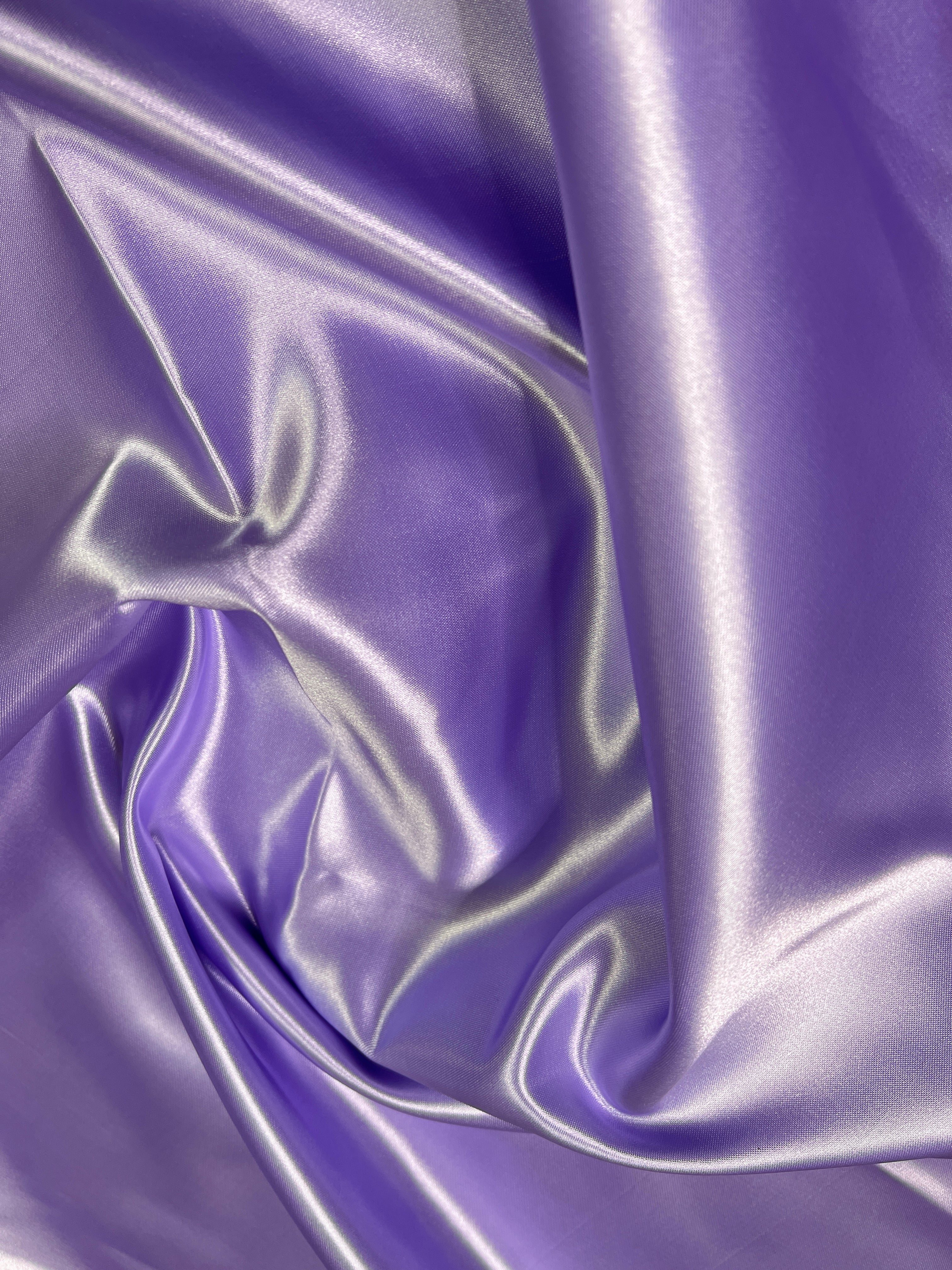 Lavender Duchesse Satin Fabric, Lilac Bridal Shiny Satin by yard, Lavender Heavy Satin Fabric for Wedding Dress, satin for woman, purple satin, dark lavender satin, premium satin, best quality satin, buy satin online, kiki textiles, satin store in usa, duchesse satin, satin silk, four way stretch, shiny satin