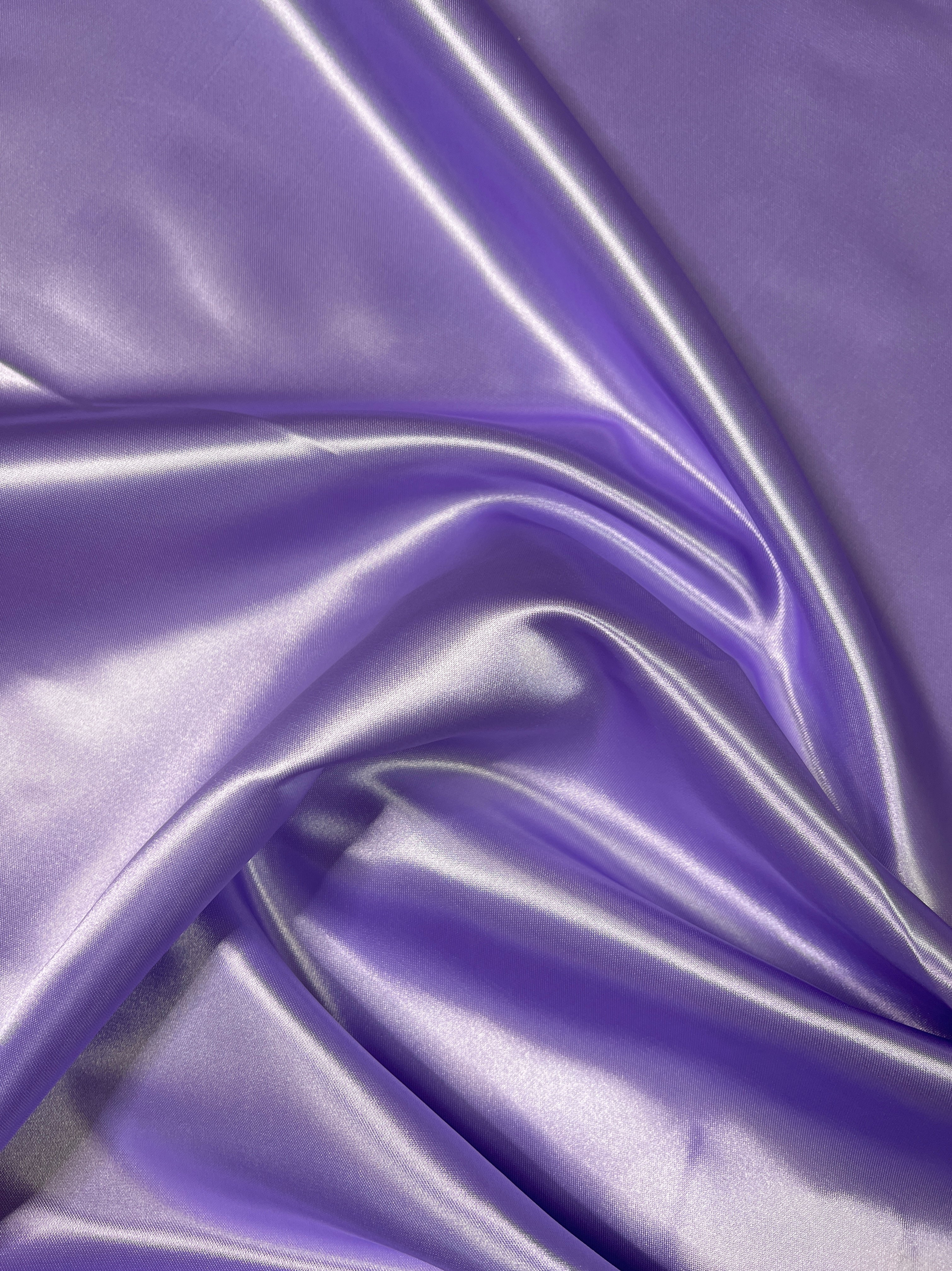 Lavender Duchesse Satin Fabric, Lilac Bridal Shiny Satin by yard, Lavender Heavy Satin Fabric for Wedding Dress, satin for woman, purple satin, dark lavender satin, premium satin, best quality satin, buy satin online, kiki textiles, satin store in usa, duchesse satin, satin silk, four way stretch, shiny satin