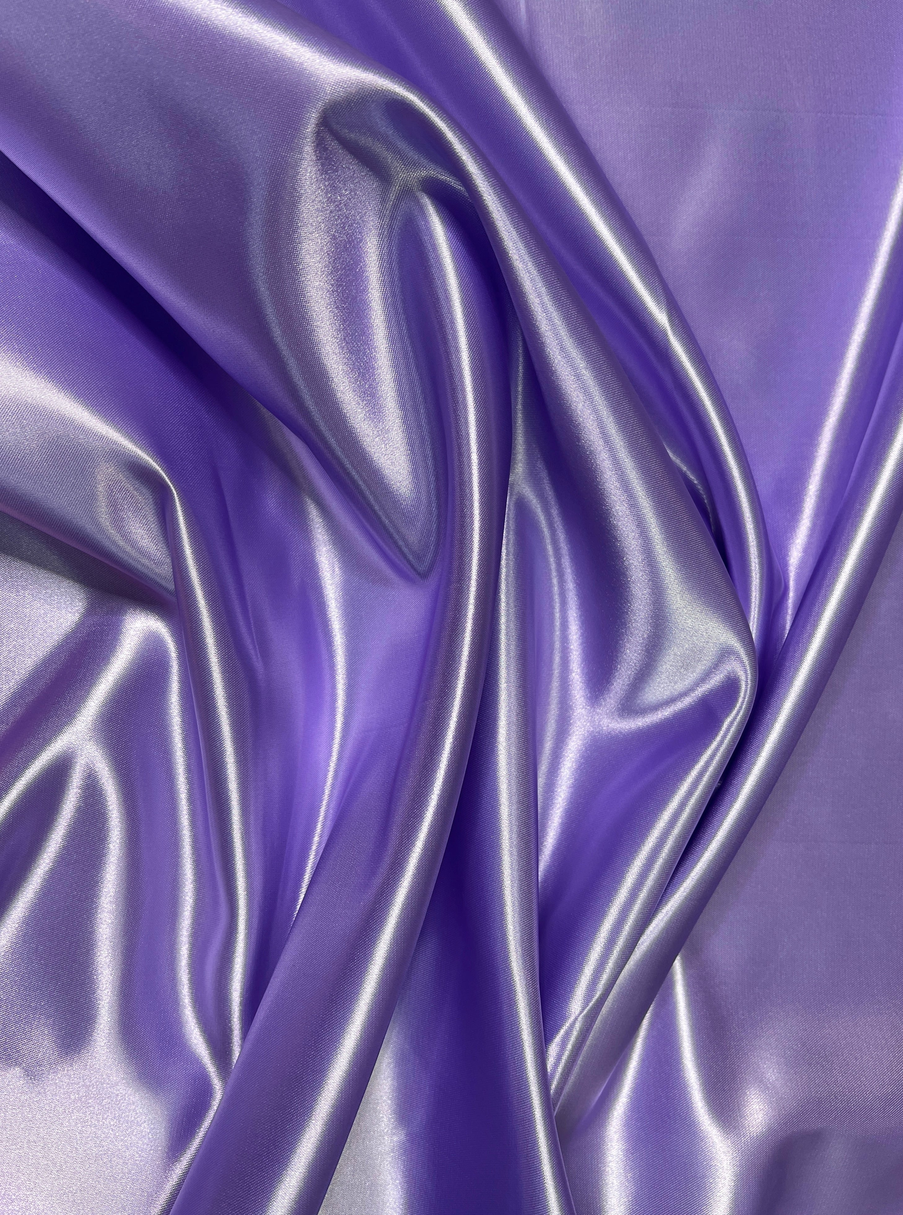 Lavender Duchesse Satin Fabric, Lilac Bridal Shiny Satin by yard, Lavender Heavy Satin Fabric for Wedding Dress, satin for woman, purple satin, dark lavender satin, premium satin, best quality satin, buy satin online, kiki textiles, satin store in usa, duchesse satin, satin silk, four way stretch, shiny satin