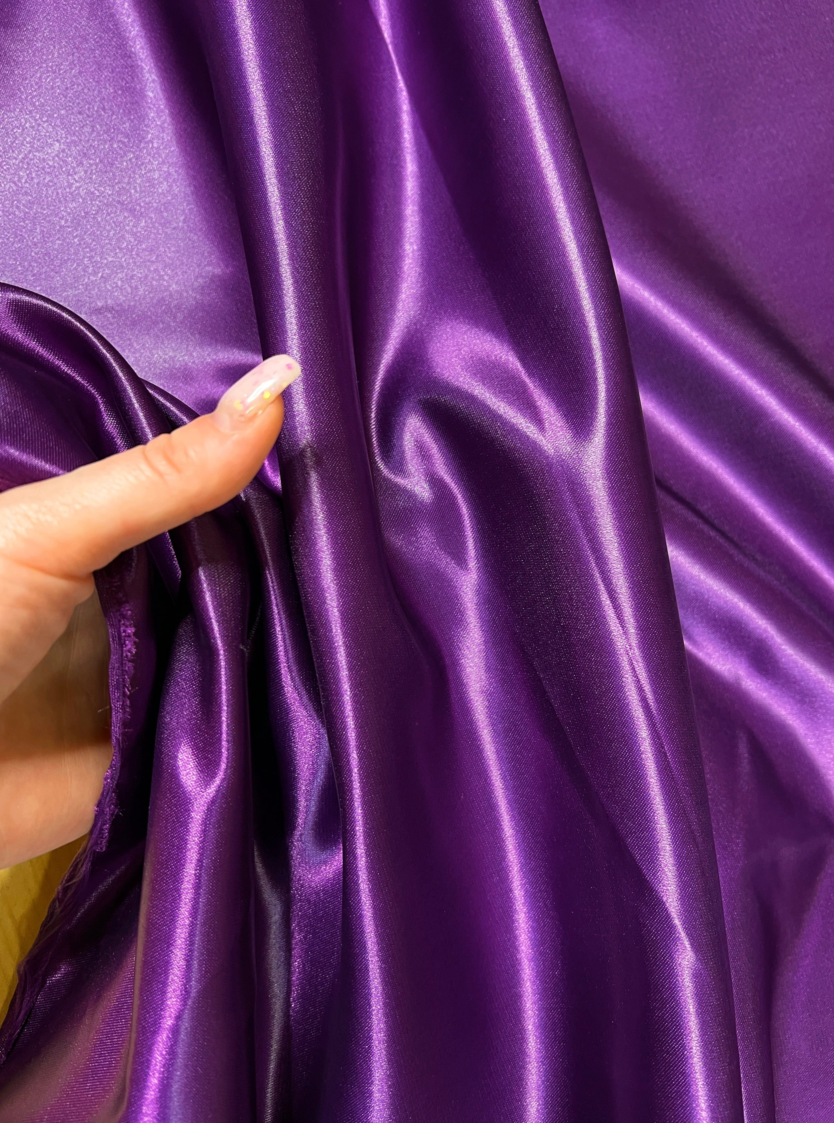 Plum Duchesse Satin Fabric, Plum Bridal Shiny Satin by yard, Light Purple Heavy Satin Fabric for Wedding Dress, satin for woman, satin usa, premium satin, best quality satin, satin for woman, stretch satin, cheap satin