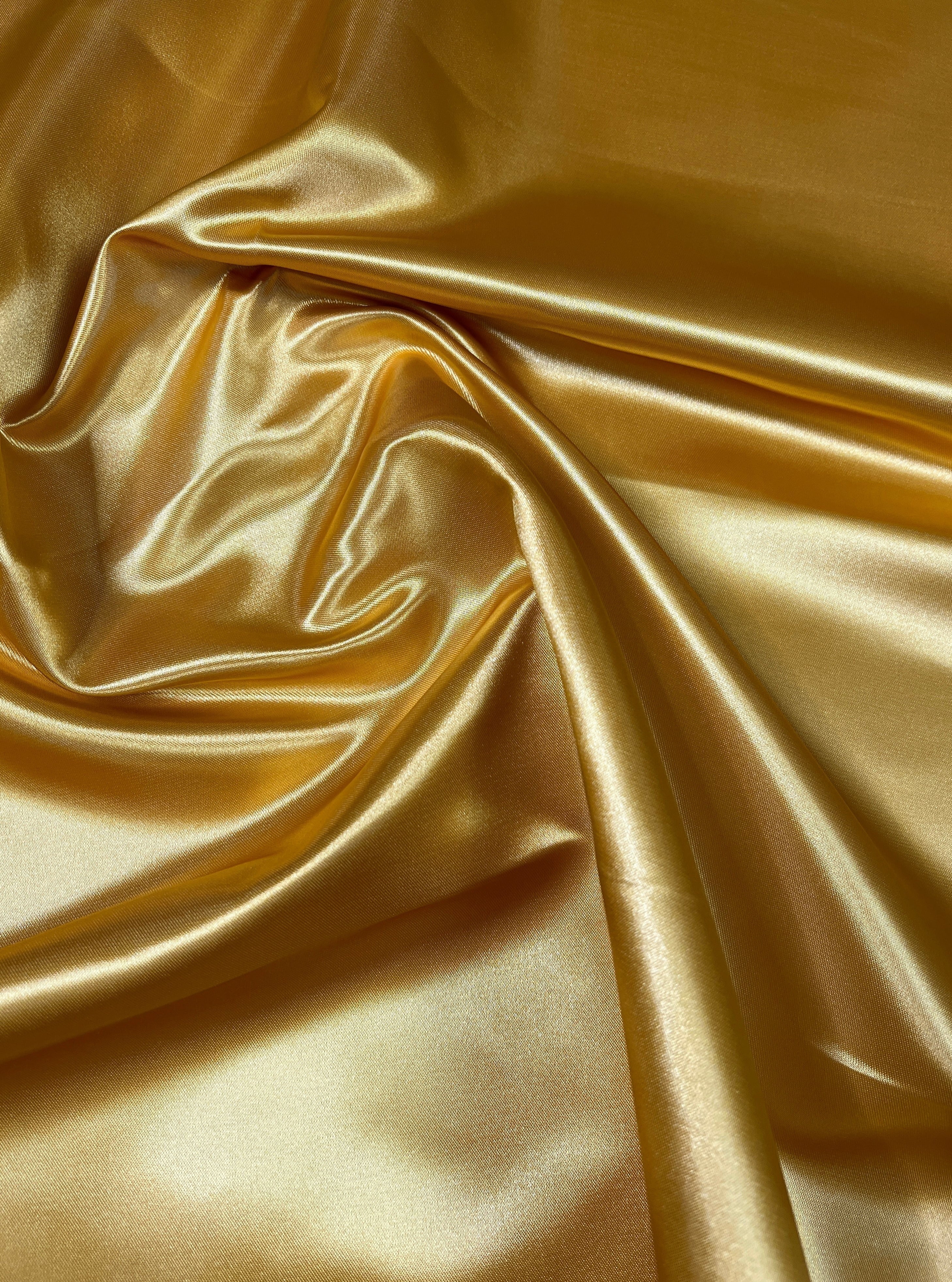 Mustard Duchesse Satin Fabric, Mustard Bridal Shiny Satin by yard, Light Yellow Heavy Satin Fabric for Wedding Dress, mustard dress for woman, mustard fabric, best quality satin, premium satin, cheap satin, buy satin online, kiki textile satin, dark mustard fabric, light mustard fabric, Mustard Duchesse Satin