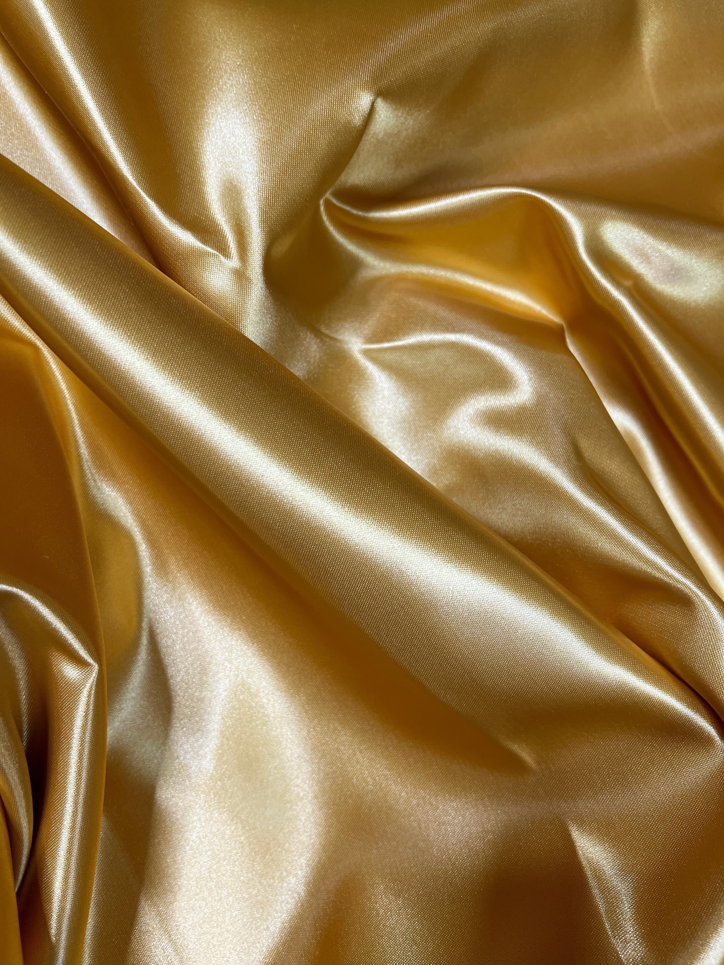 Mustard Duchesse Satin Fabric, Mustard Bridal Shiny Satin by yard, Light Yellow Heavy Satin Fabric for Wedding Dress, mustard dress for woman, mustard fabric, best quality satin, premium satin, cheap satin, buy satin online, kiki textile satin, dark mustard fabric, light mustard fabric