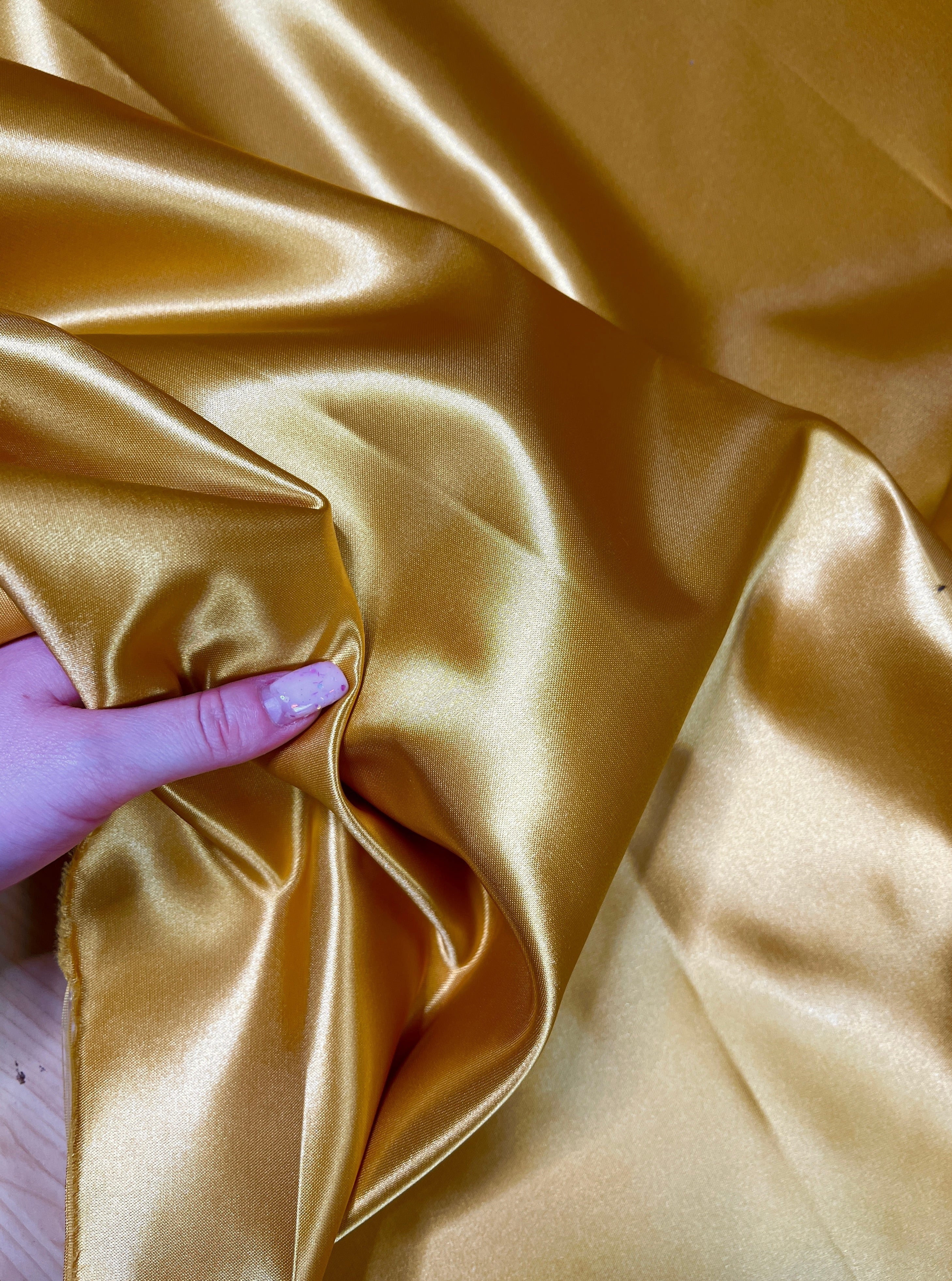 Mustard Duchesse Satin Fabric, Mustard Bridal Shiny Satin by yard, Light Yellow Heavy Satin Fabric for Wedding Dress, mustard dress for woman, mustard fabric, best quality satin, premium satin, cheap satin, buy satin online, kiki textile satin, dark mustard fabric, light mustard fabric