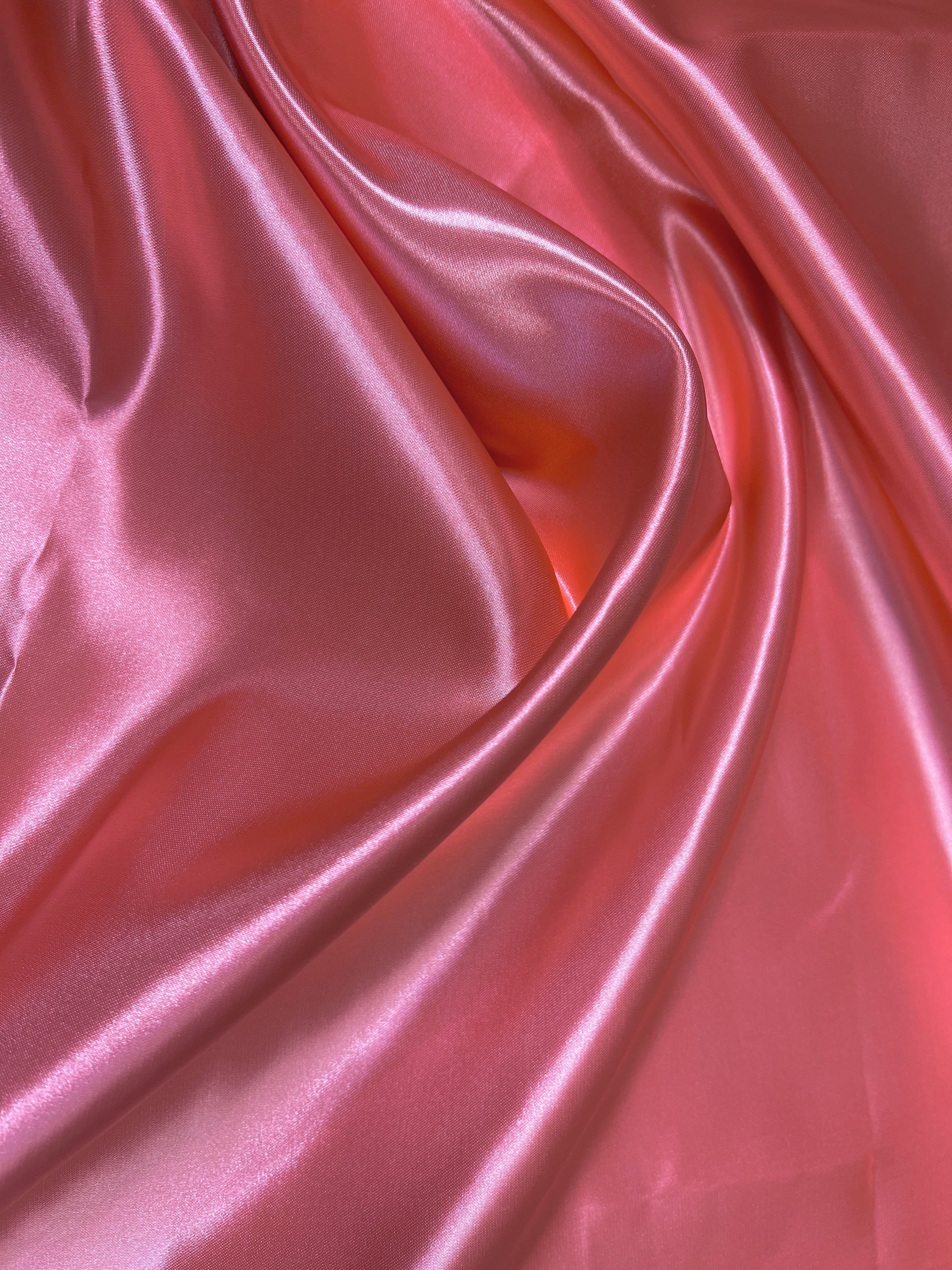 Coral Duchesse Satin Fabric, Coral Bridal Shiny Satin by yard, coral Heavy Satin Fabric for Wedding Dress, satin for woman, coral duchesse color satin, premium quality satin, best satin, cheap satin, satin usa, buy satin online, luxury satin, pink duchesse satin, hot pink color fabric, liliac pink color fabric for dress, light pink color fabric,