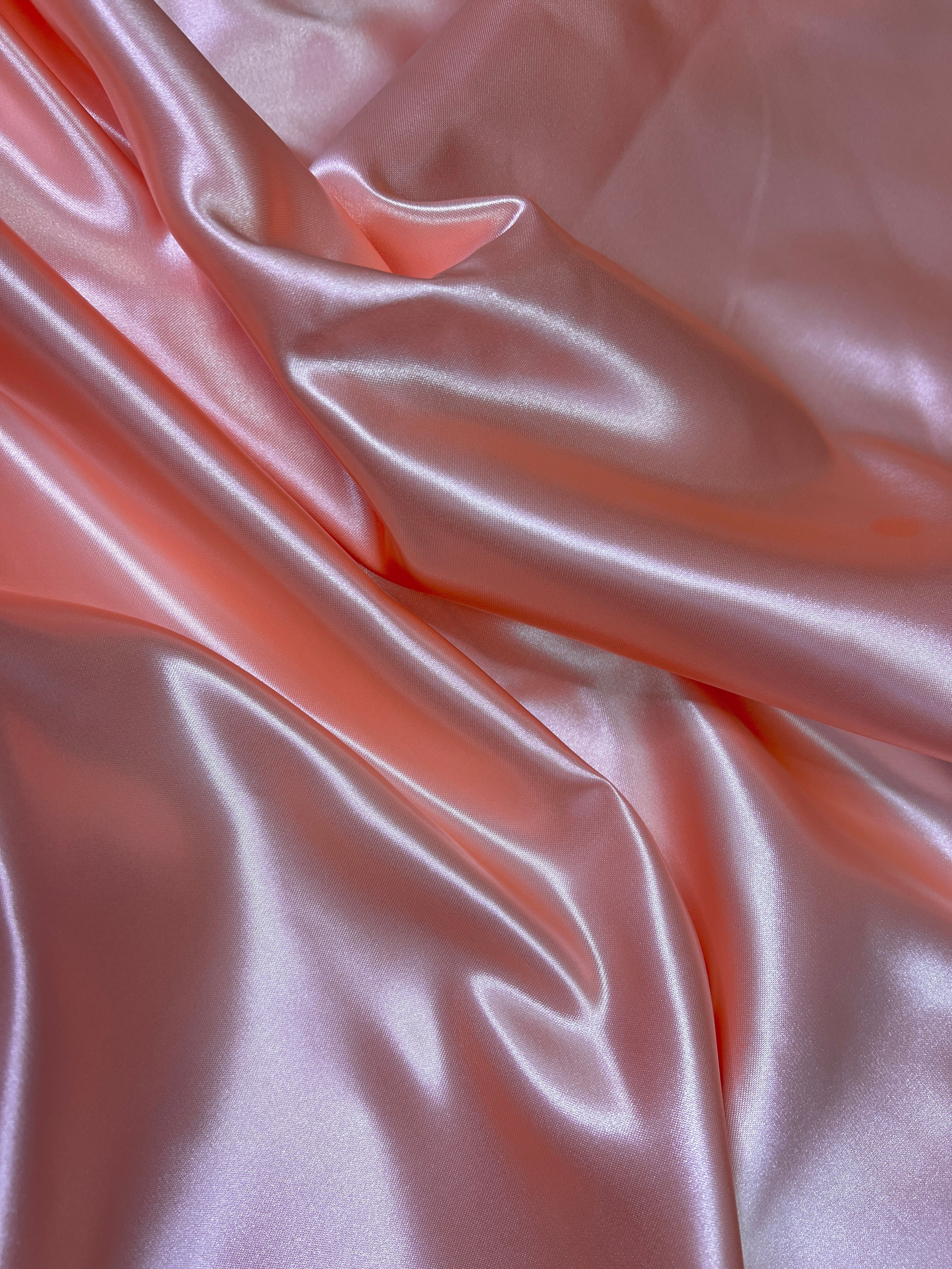 Light Peach Duchesse Satin Fabric, Peach Bridal Shiny Satin by yard, Light Heavy Satin Fabric for Wedding Dress, satin for woman, premium satin, best quality satin, cheap satin, satin for woman, buy satin online, kikitextile satin, satin usa, satin los angelos
