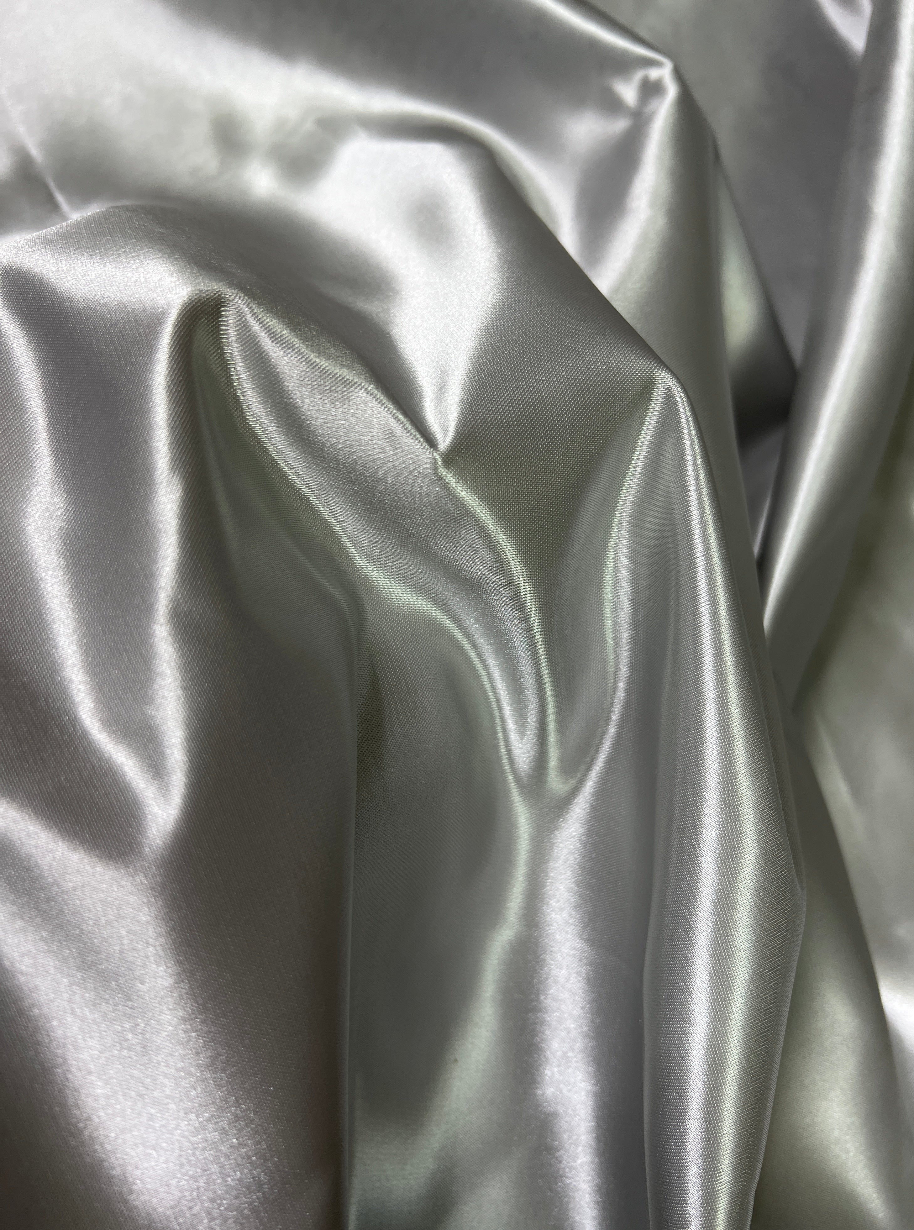 Silver Duchesse Satin Fabric, Silver Bridal Shiny Satin by yard, Light Grey Heavy Satin Fabric for Wedding Dress, silver Gown, silver satin for woman, satin usa, satin los angelos, premium satin, best quality satin