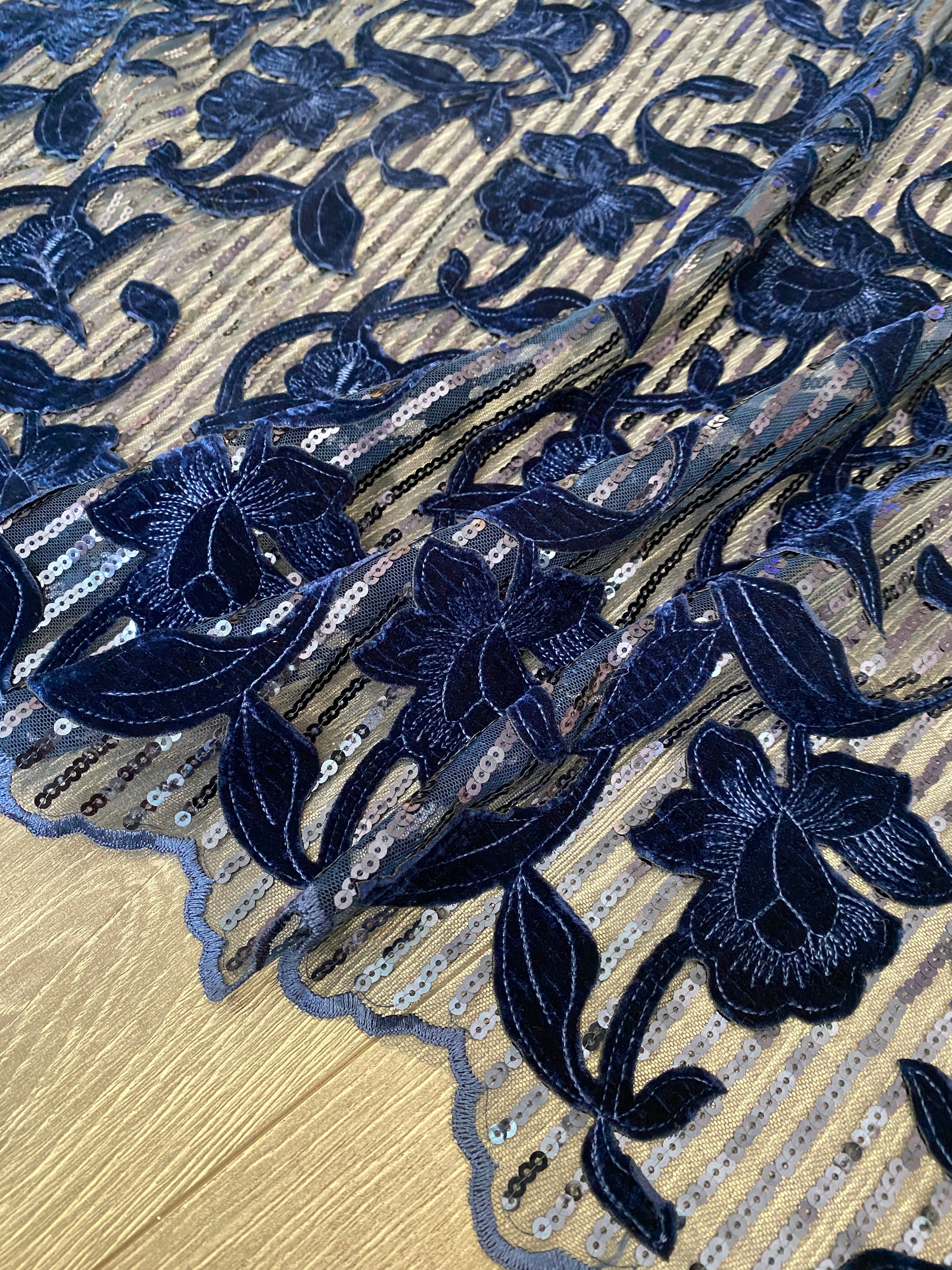 Navy Sequin Velvet Lace, Navy Blue Sequins on Mesh, Dark Blue Bridal Lace with Sequins , Navy Lace for Gowns, blue Sequin Velvet Lace, light blue Sequin Velvet Lace, royal blue Sequin Velvet Lace, Sequin Velvet Lace for woman, Sequin Velvet Lace on discount, Sequin Velvet Lace on sale