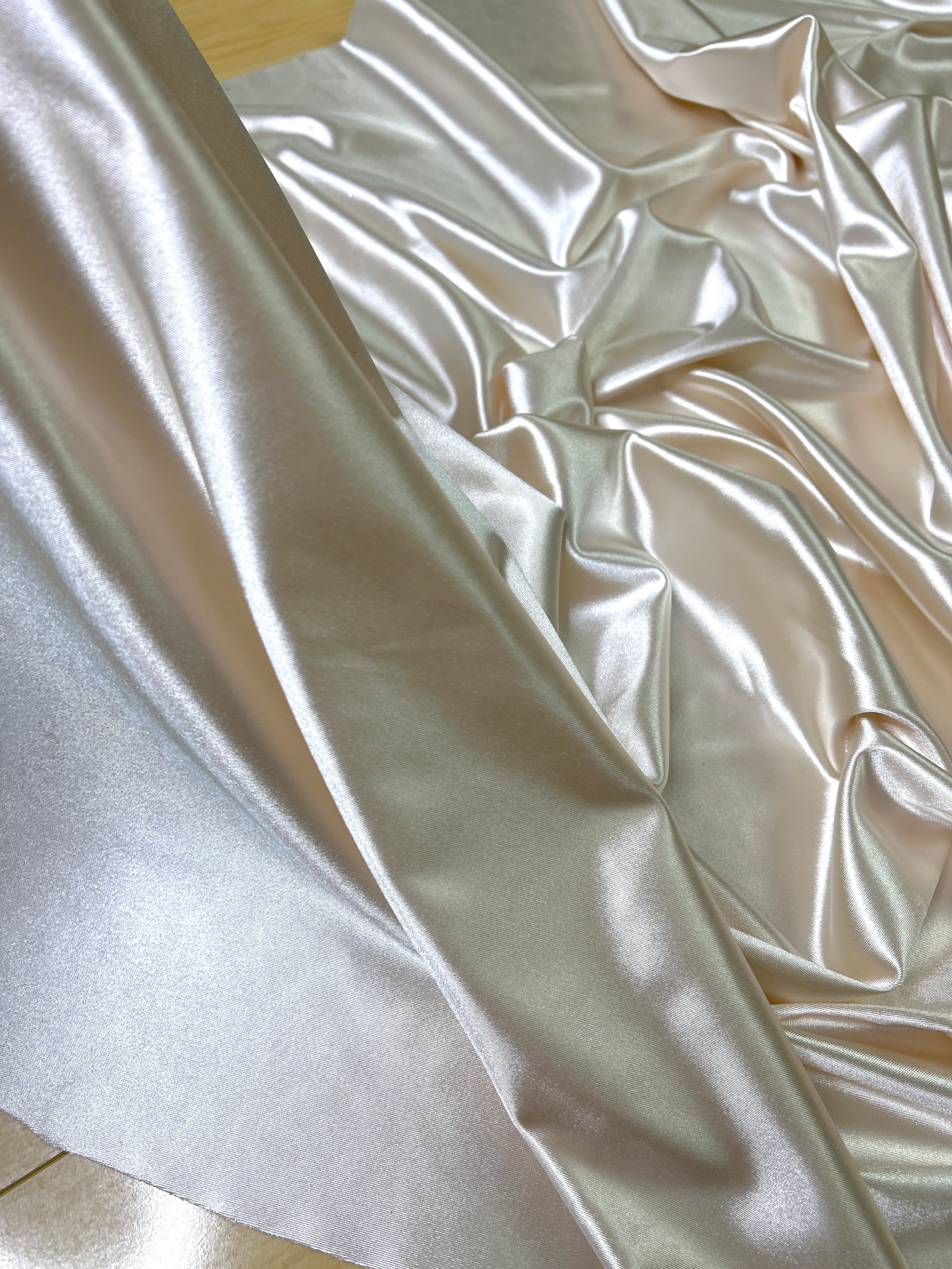 ivory shiny spandex, ivory stretch spandex, ivory shiny spandex for woman, ivory shiny spandex for bride, spandex for swim wear, premium spandex, spandex on sale, low price spandex, buy spandex online, cheap spandex