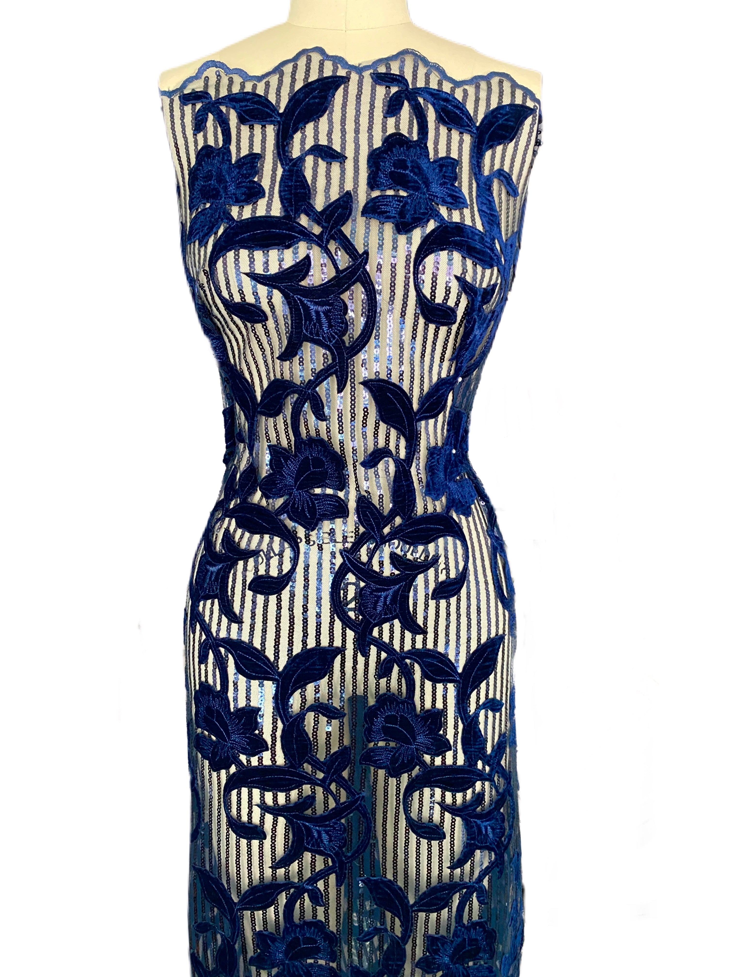 Navy Sequin Velvet Lace, Navy Blue Sequins on Mesh, Dark Blue Bridal Lace with Sequins , Navy Lace for Gowns, blue Sequin Velvet Lace, light blue Sequin Velvet Lace, royal blue Sequin Velvet Lace, Sequin Velvet Lace for woman, Sequin Velvet Lace on discount, Sequin Velvet Lace on sale
