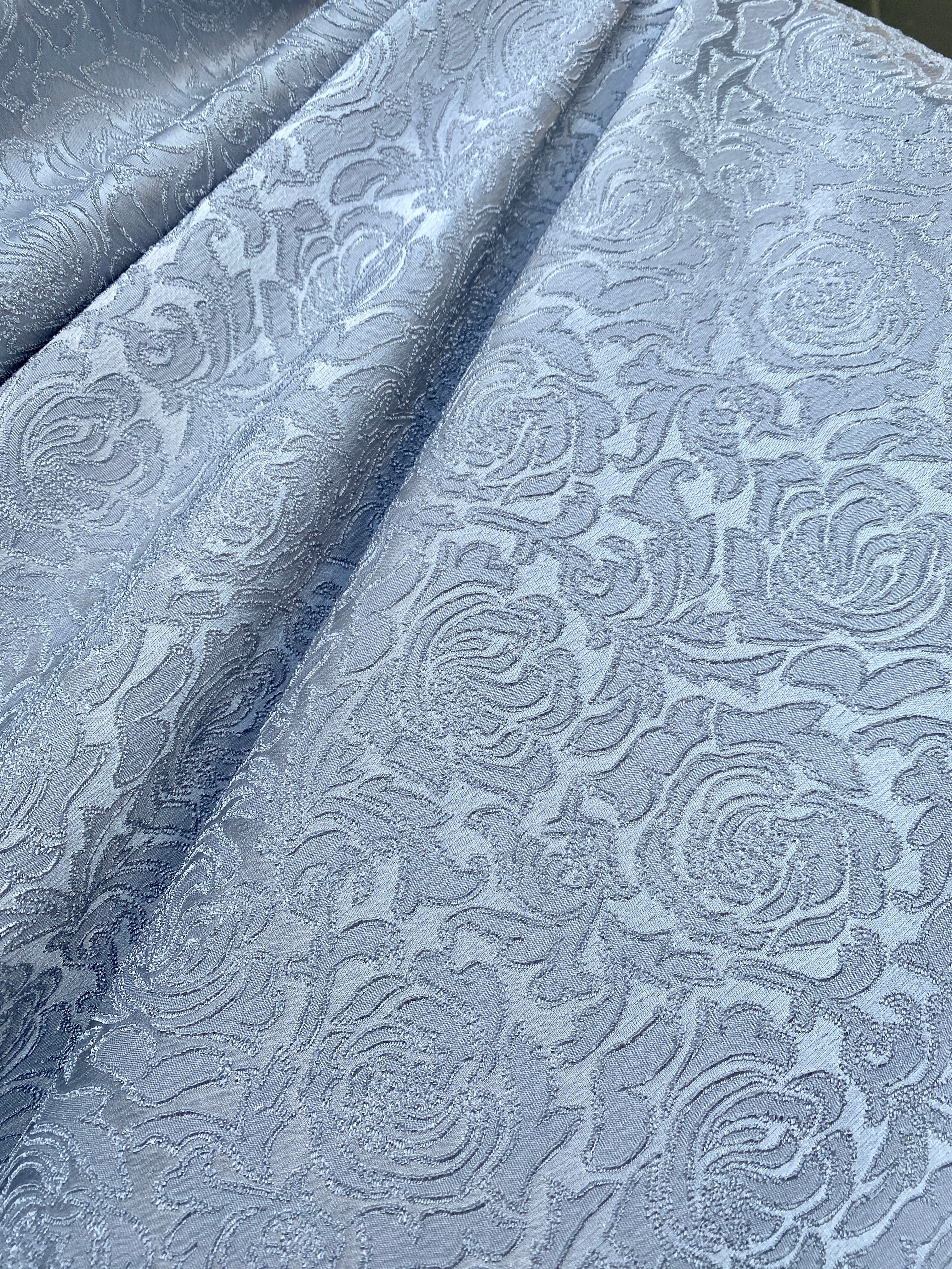 silver brocade fabric, silver floral design brocade, bridal silver brocade, silver brocade for woman, silver brocade non stretch, cheap brocade, discounted brocade, brocade in low price, buy brocade online, premium quality brocade