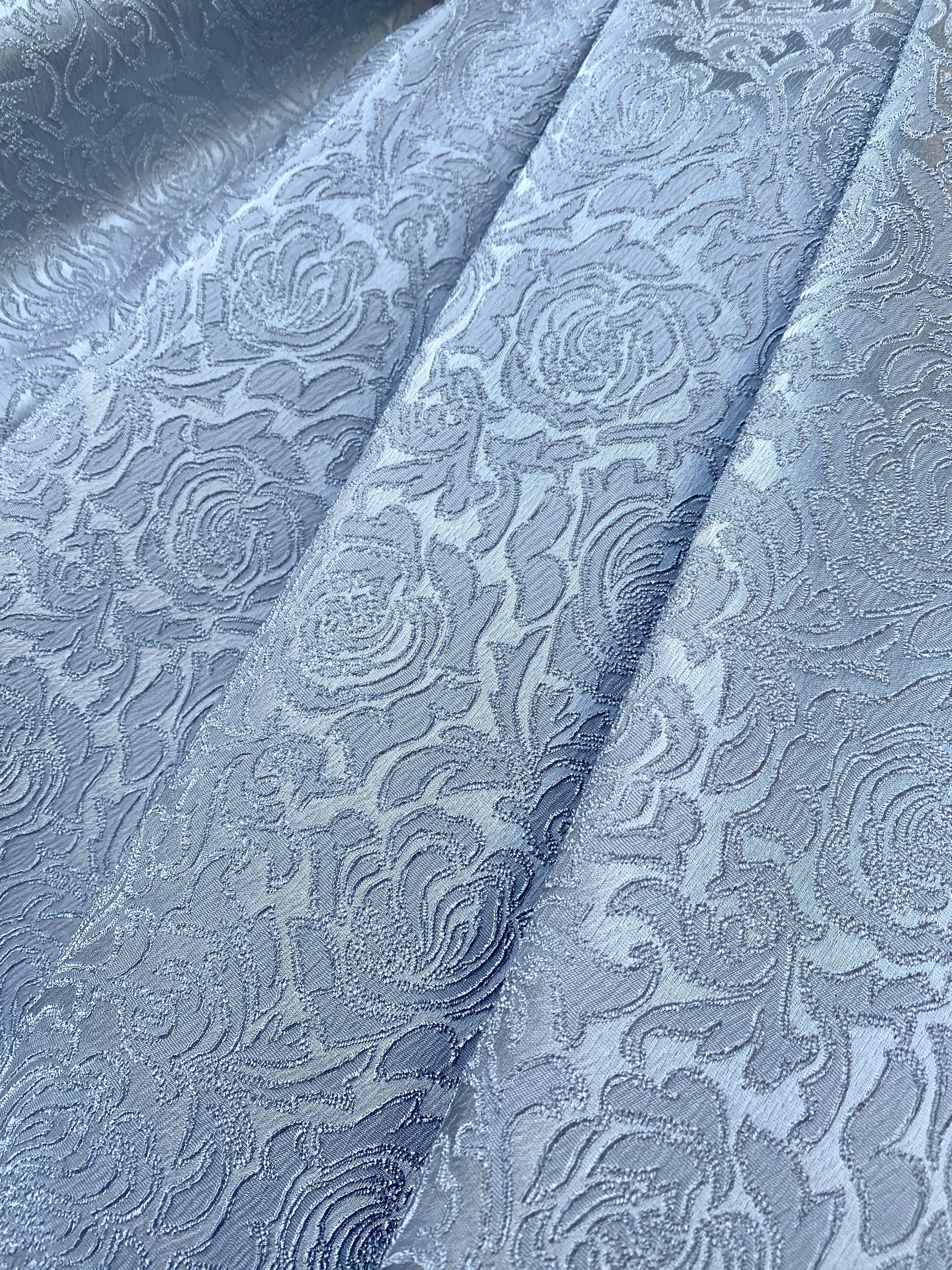 silver brocade fabric, silver floral design brocade, bridal silver brocade, silver brocade for woman, silver brocade non stretch, cheap brocade, discounted brocade, brocade in low price, buy brocade online, premium quality brocade