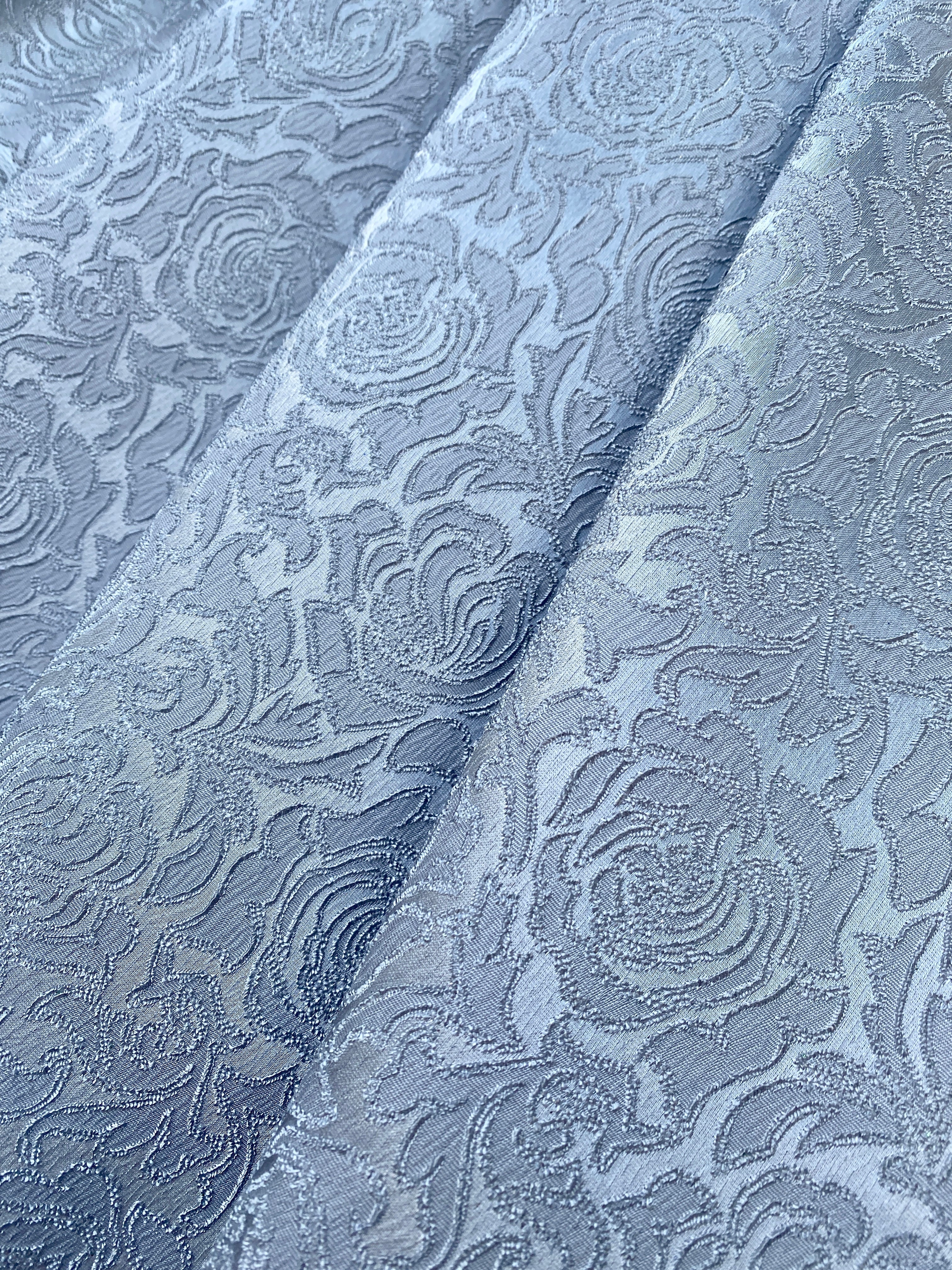 silver brocade fabric, silver floral design brocade, bridal silver brocade, silver brocade for woman, silver brocade non stretch, cheap brocade, discounted brocade, brocade in low price, buy brocade online, premium quality brocade