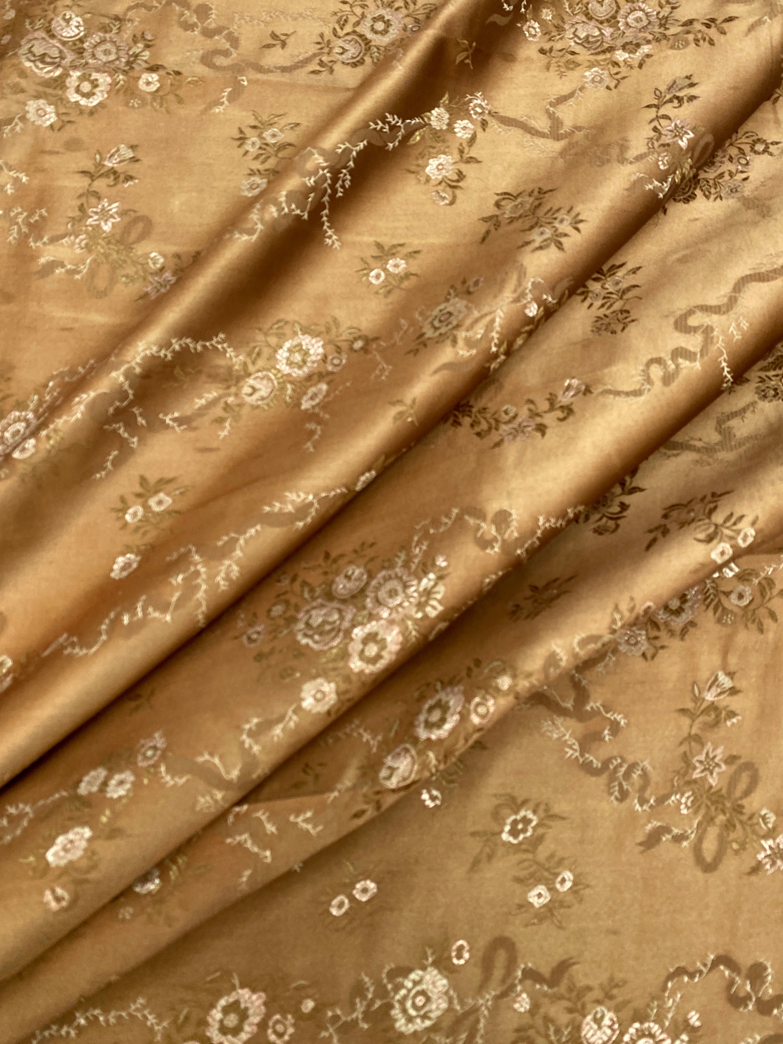  gold Floral Print Brocade, dark gold Floral Print Brocade, Floral Print Brocade for bride, Floral Print Brocade in low price, Floral Print Brocade, light gold Floral Print Brocade, Floral Print Brocade on sale, traditional Floral Print Brocade