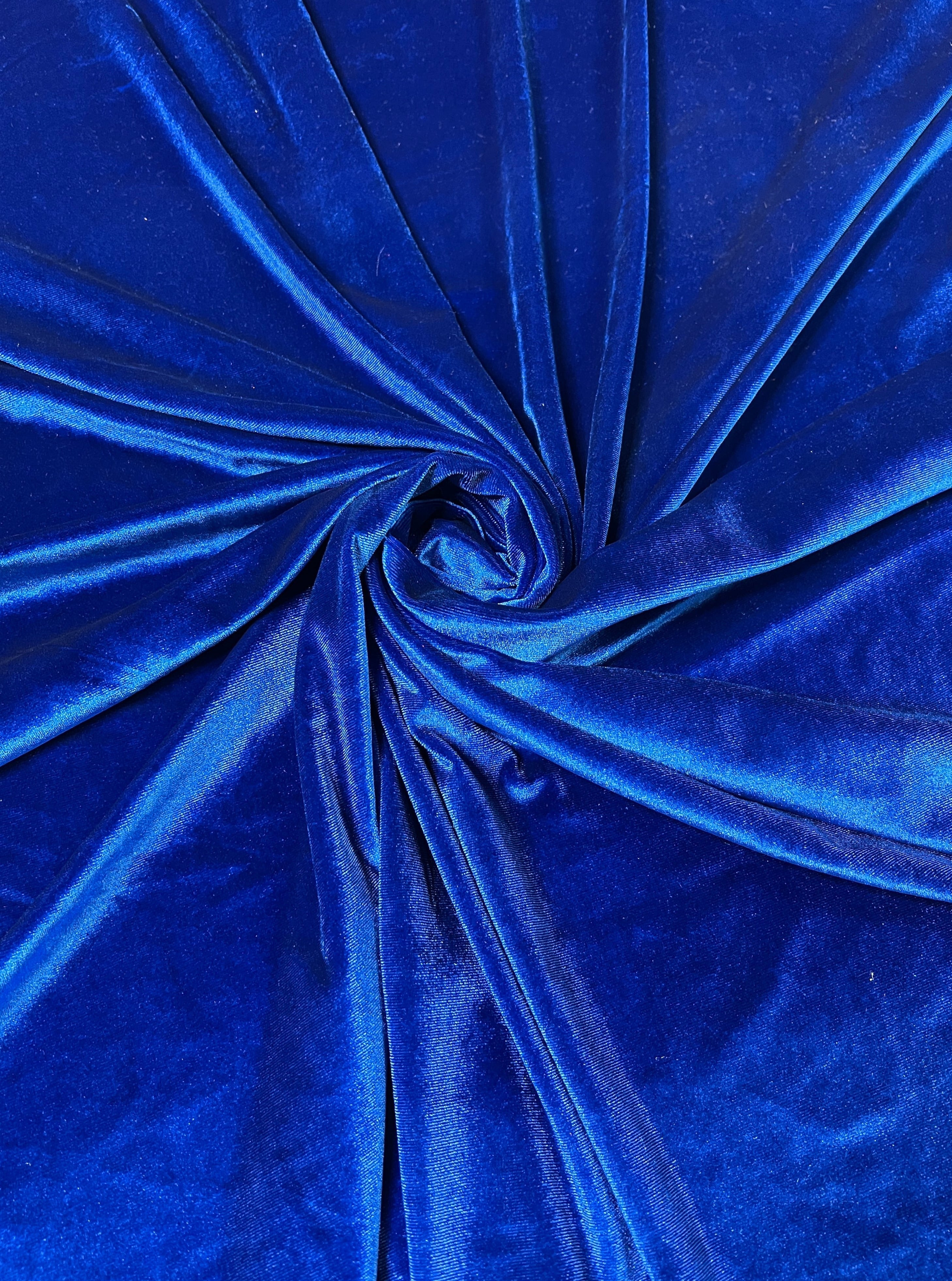 Royal blue stretch velvet, blue stretch velvet for gown, stretch velvet for wedding, stretch pure velvet, blue stretch velvet for brides, stretch fancy velvet, velvet for dress, stretch expensive velvet