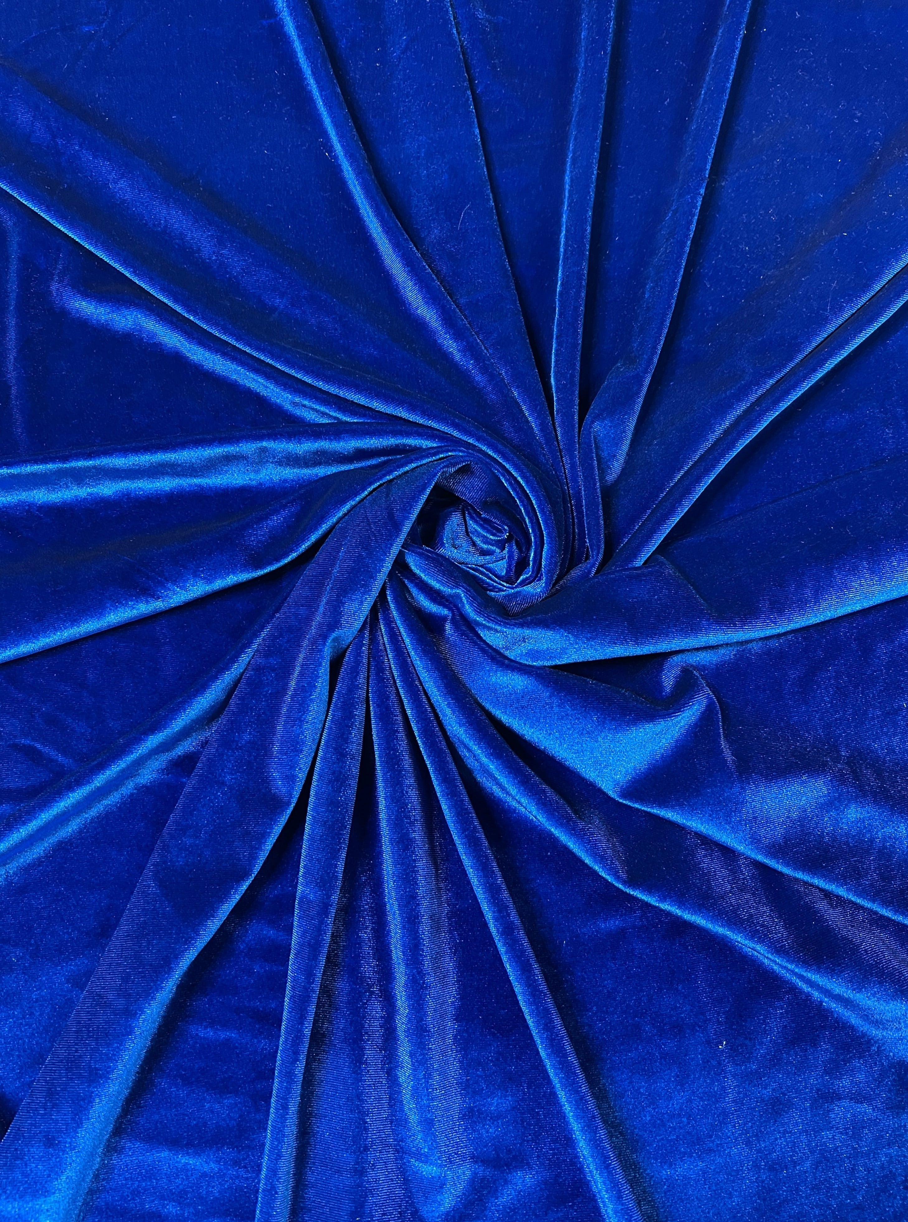 Royal blue stretch velvet, blue stretch velvet for gown, stretch velvet for wedding, stretch pure velvet, blue stretch velvet for brides, stretch fancy velvet, velvet for dress, stretch expensive velvet