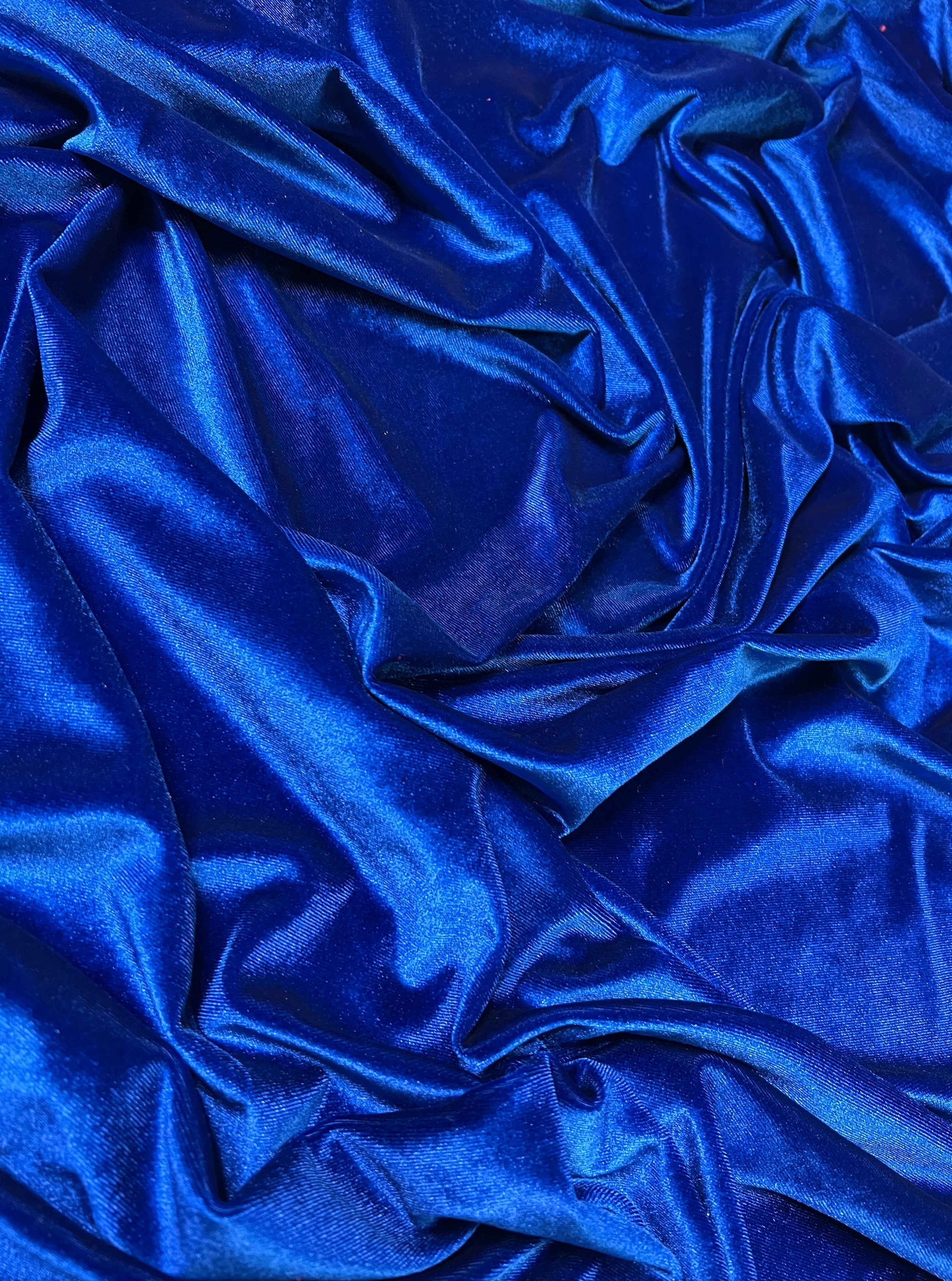 Royal blue stretch velvet, blue stretch velvet for gown, stretch velvet for wedding, stretch pure velvet, blue stretch velvet for brides, stretch fancy velvet, velvet for dress, stretch expensive velvet