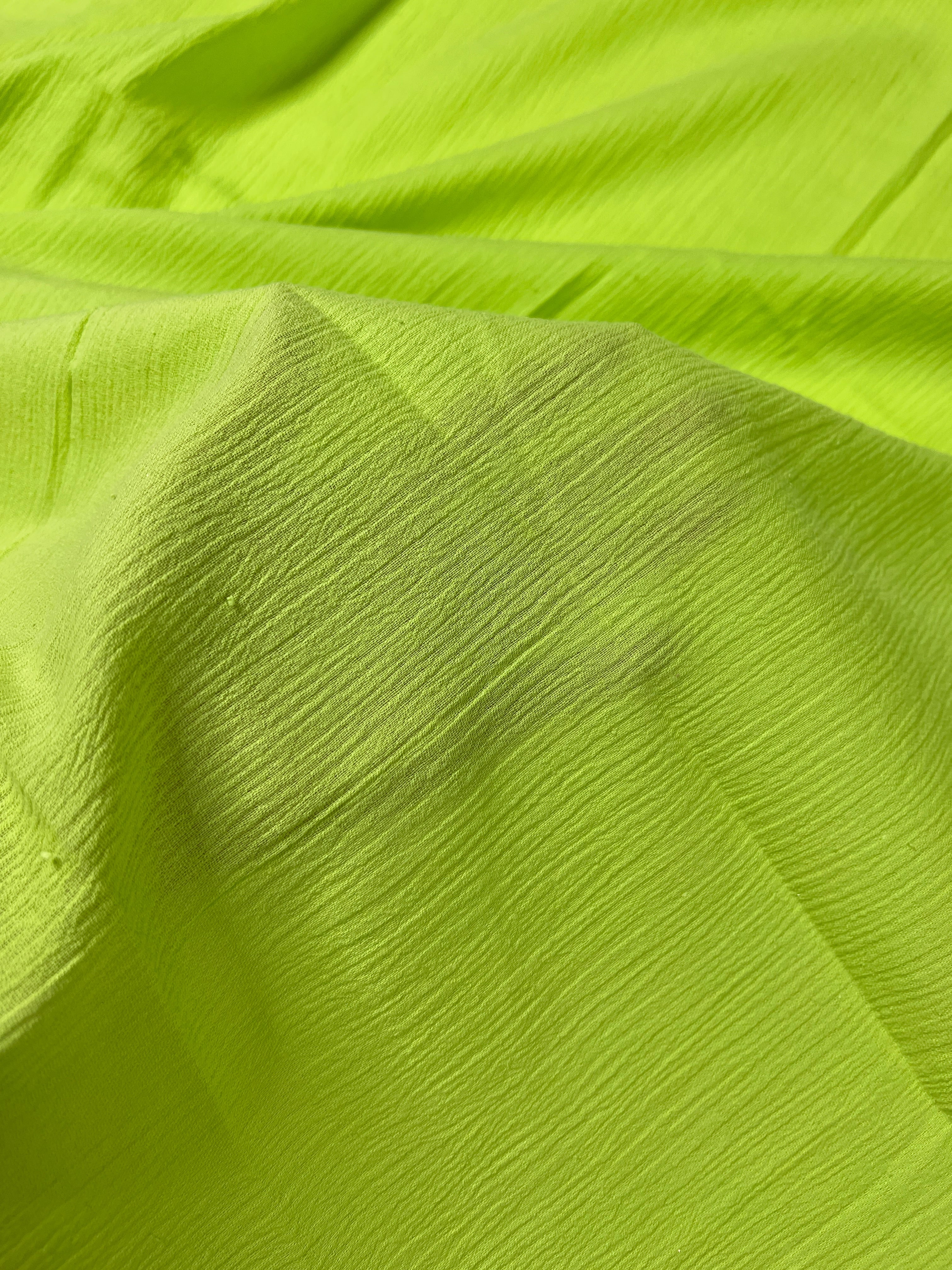 Neon Green Cotton Gauze, cotton gauze fabric, green gauze fabric, dark green gauze, cotton for woman, double gauze light green, coton gauze for bride, cotton gauze in low price