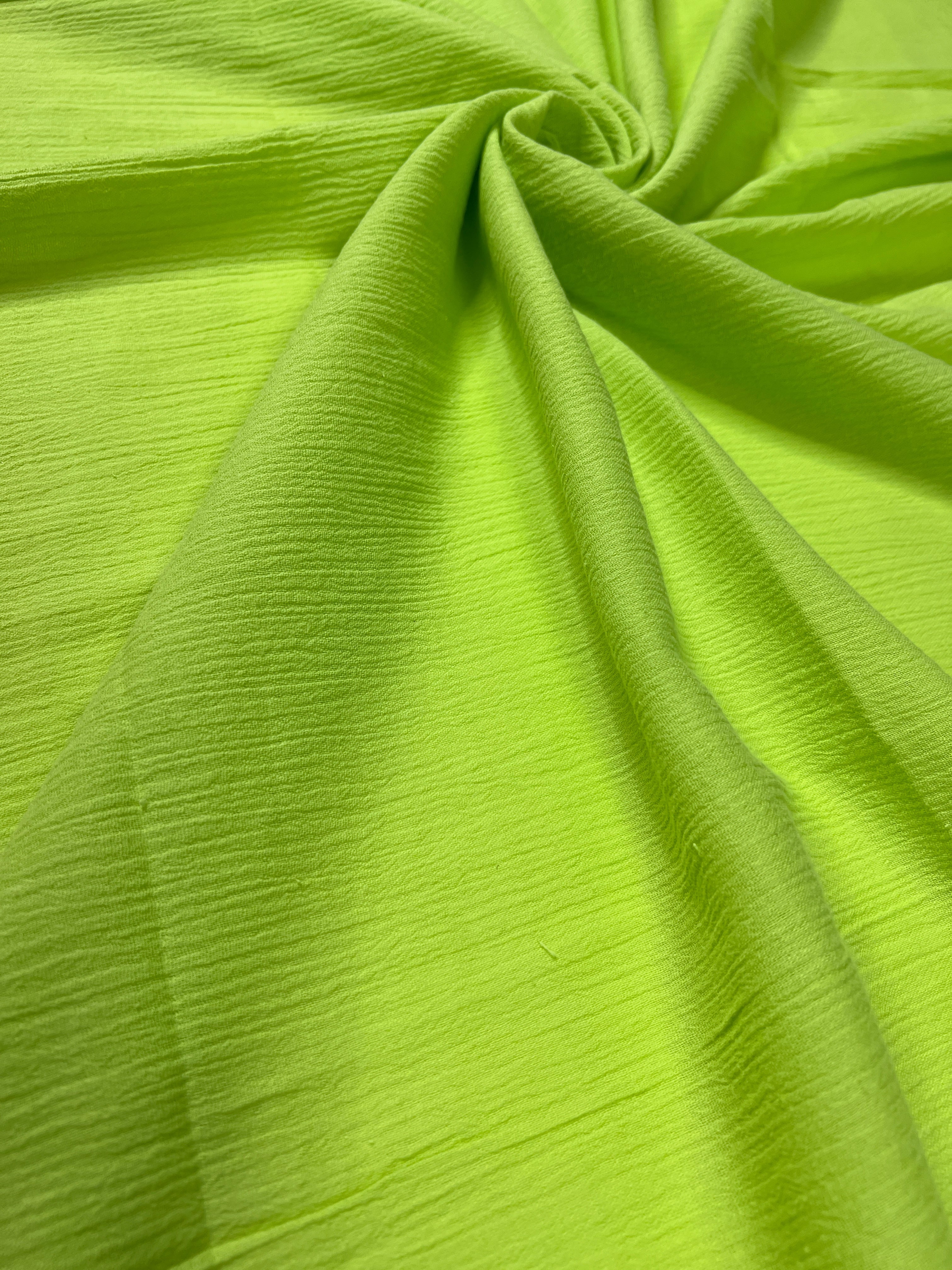 Neon Green Cotton Gauze, cotton gauze fabric, green gauze fabric, dark green gauze, cotton for woman, double gauze light green, coton gauze for bride, cotton gauze in low price