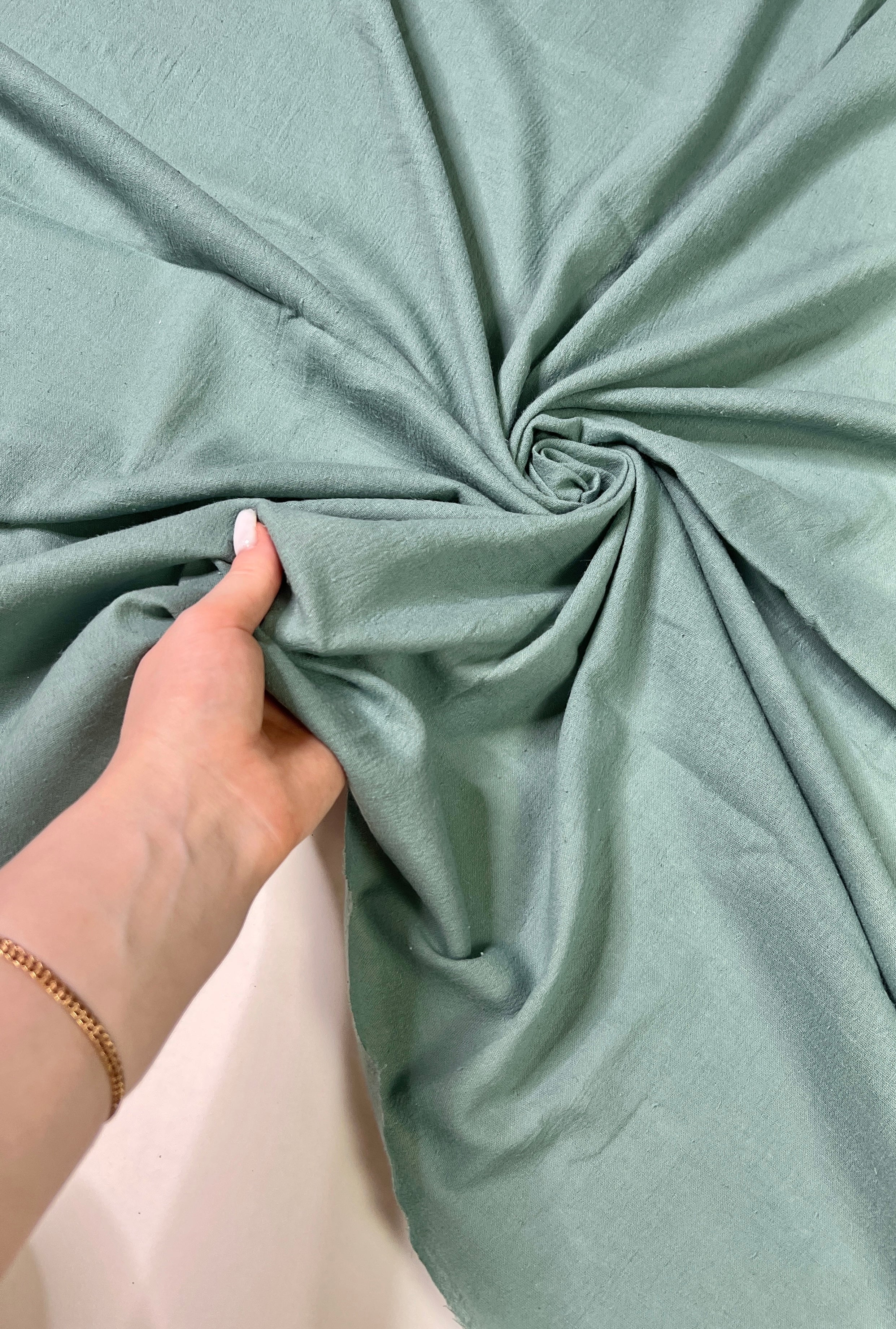 forest Green Cotton Gauze, cotton gauze fabric, green gauze fabric, dark green gauze, cotton for woman, double gauze light green, coton gauze for bride, cotton gauze in low price