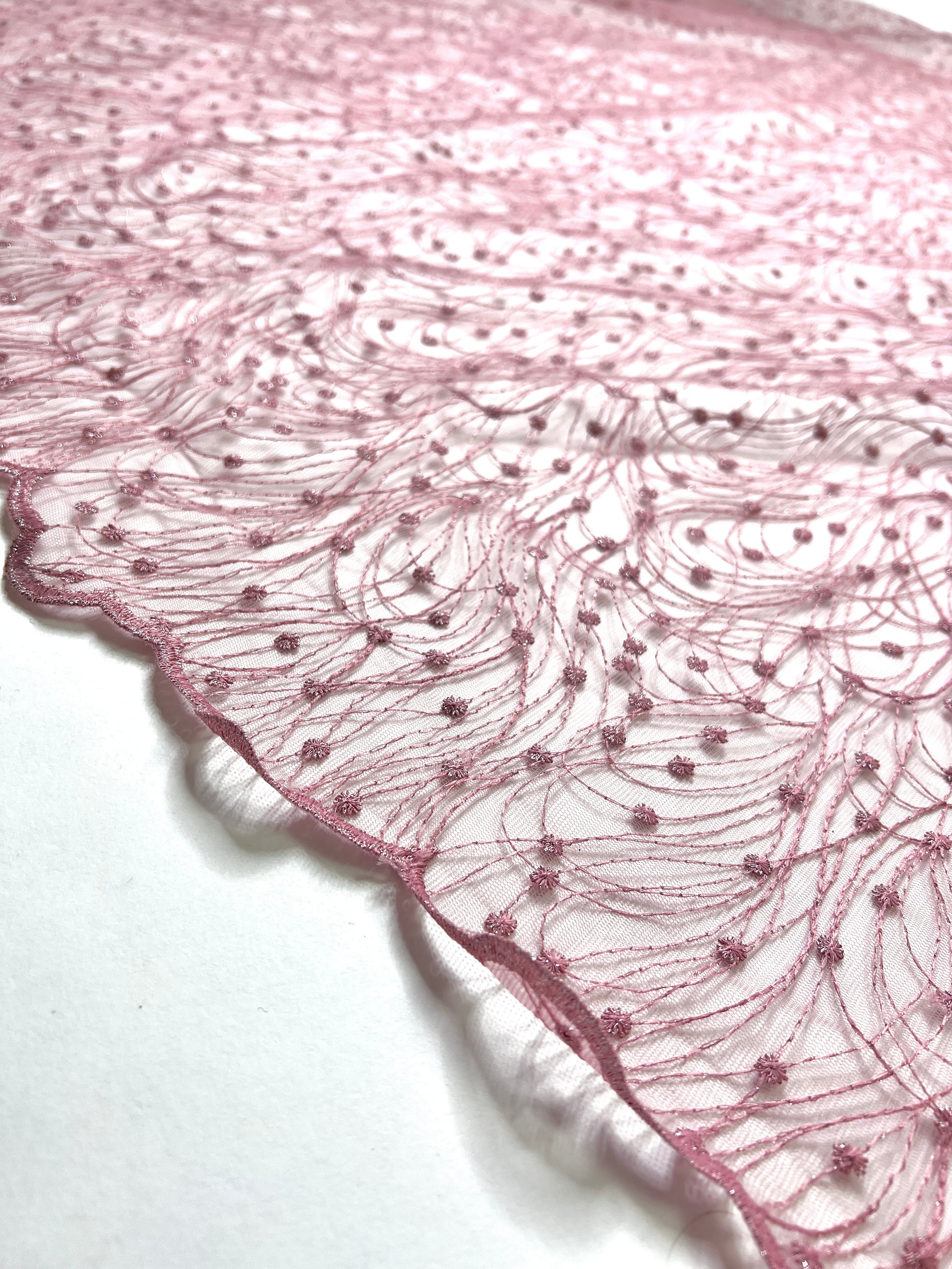 Baby Pink Scallop Lace, pink Scallop Lace, light pink Scallop Lace, dark pink Scallop Lace, rose pink Scallop Lace, Scallop Lace for woman, Scallop Lace for bride, Scallop Lace in low price, premium Scallop Lace, luxury Scallop Lace