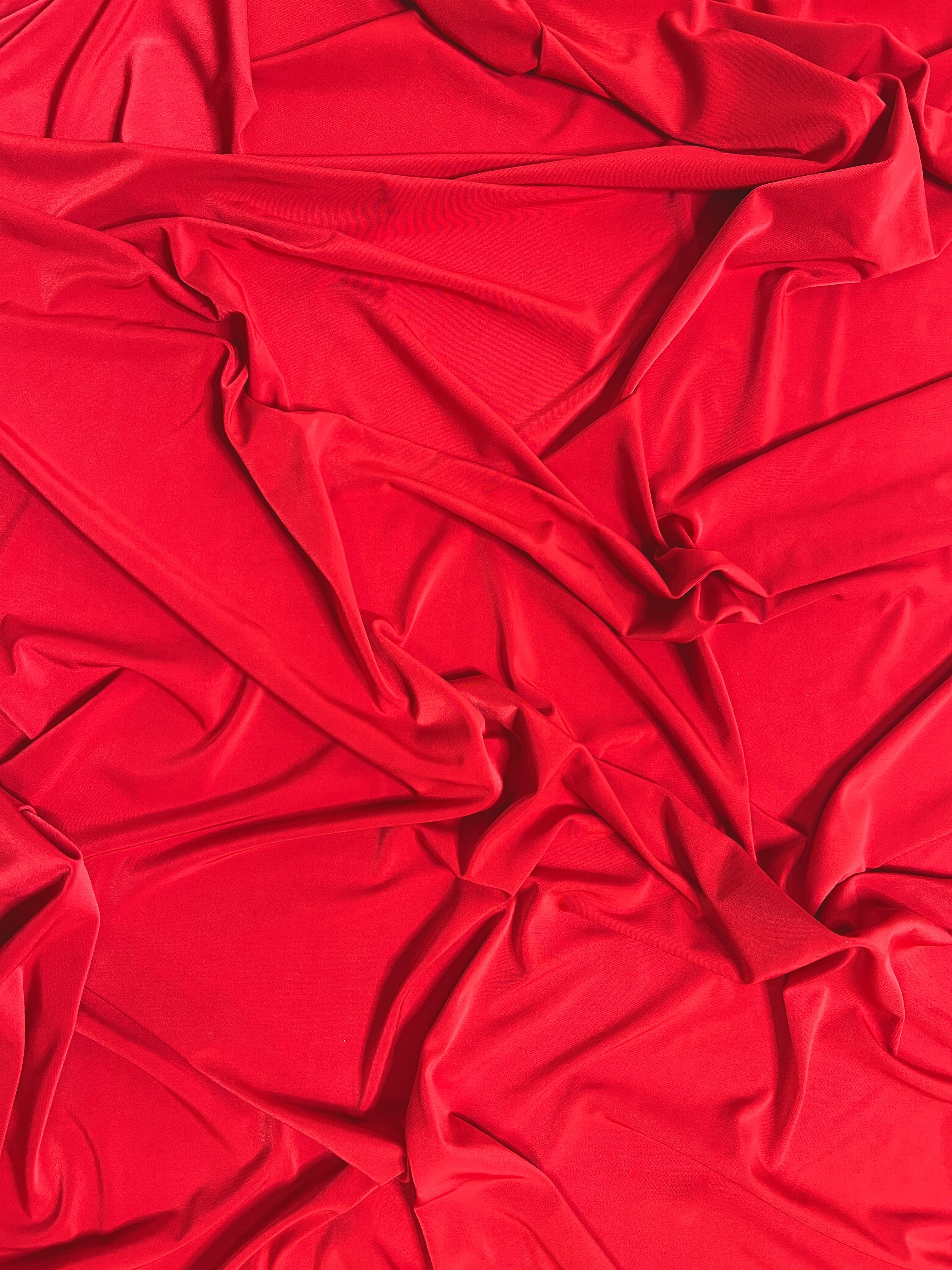 red ity spandex, 4 way stretch ity spandex, dark red ity spandex, shiny red ity spandex, ity spandex for woman in red, spandex for costume, spandex for sweatpants, spandex for gown, spandex on discount, spandex in low price, ity fabric on sale