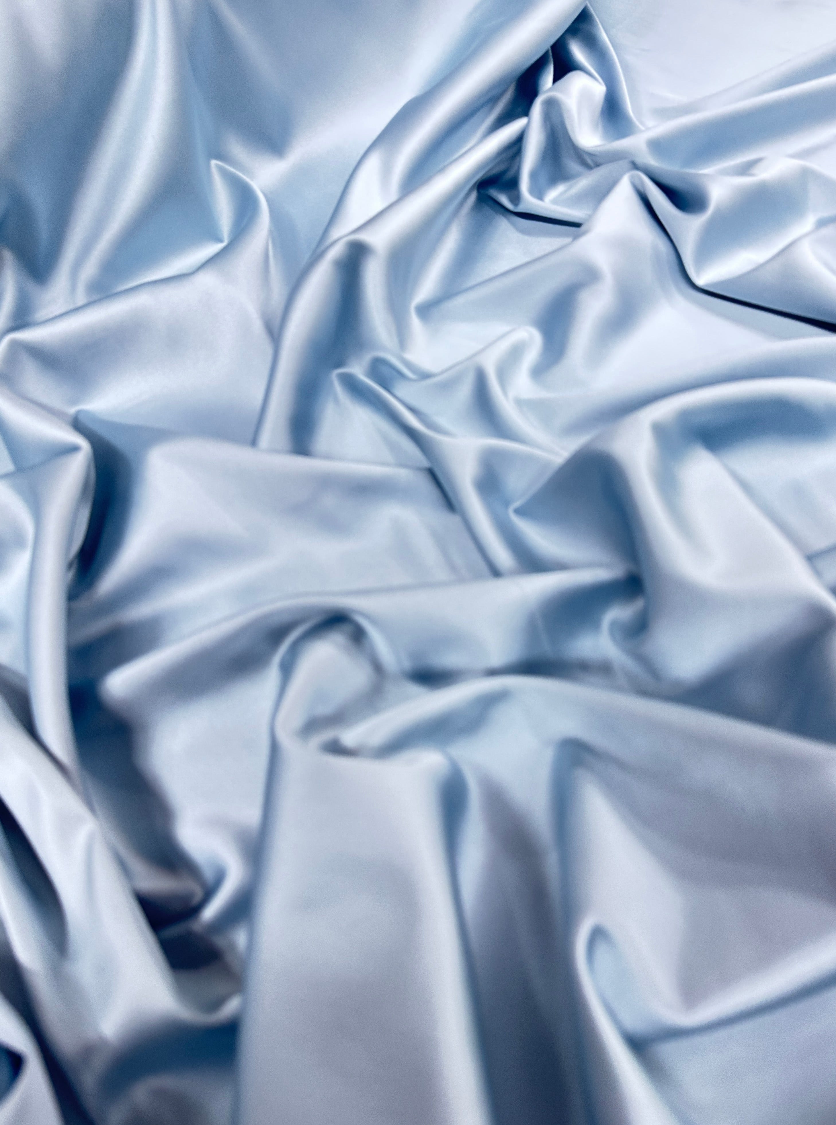 Natural silk, pure silk, 100% pure silk, dusty blue silk, dusty blue natural silk, dusty blue silk satin, dusty blue silk online, light blue silk, baby blue silk, blue silk, natural fabric, kiki textiles, online fabric store usa, luxurious fabric, silk satin online, fancy silk, soft silk, smooth silk, 100% natural silk, charmeuse satin