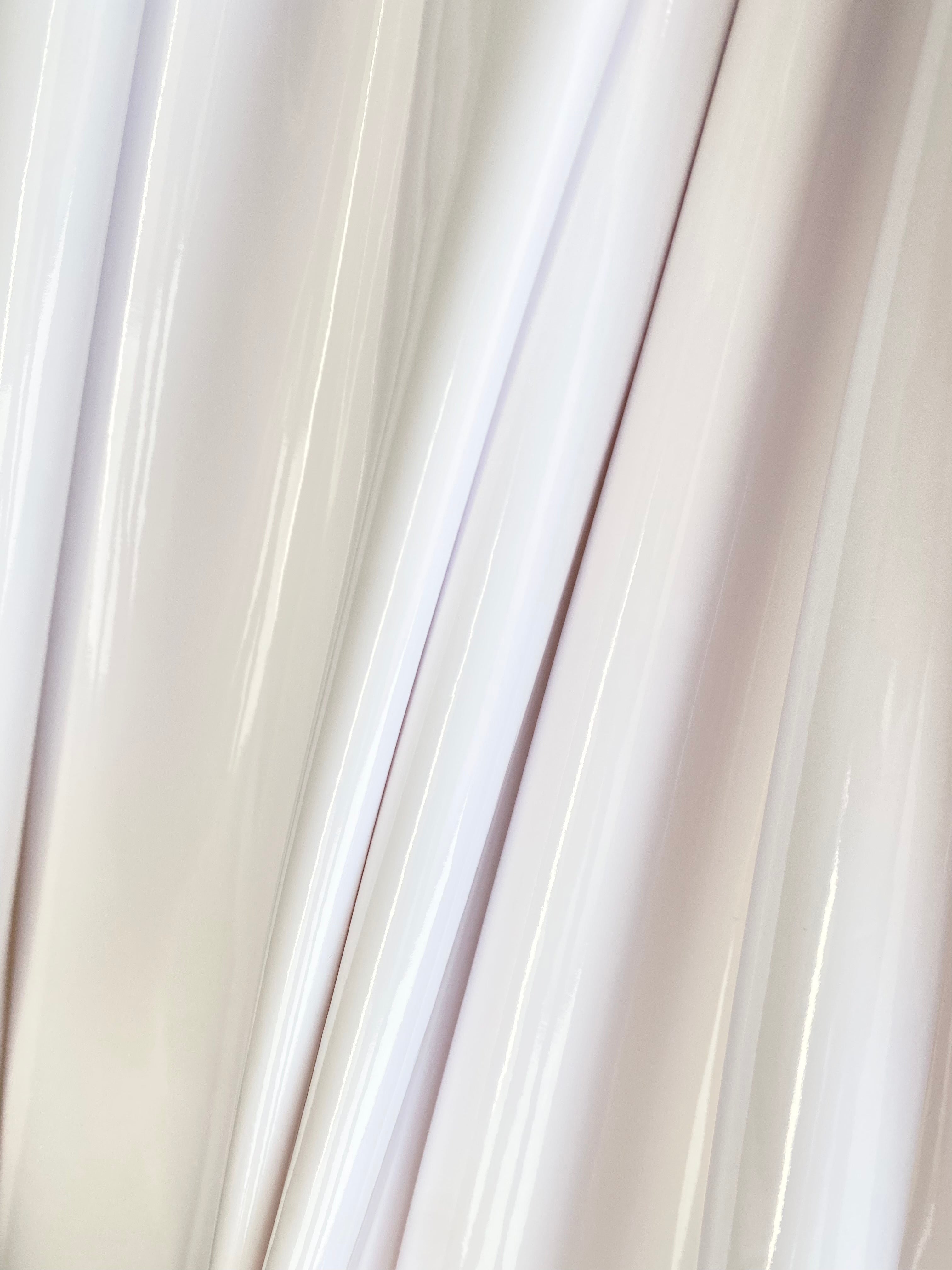 White Glossy Stretch Patent Leather/Latex