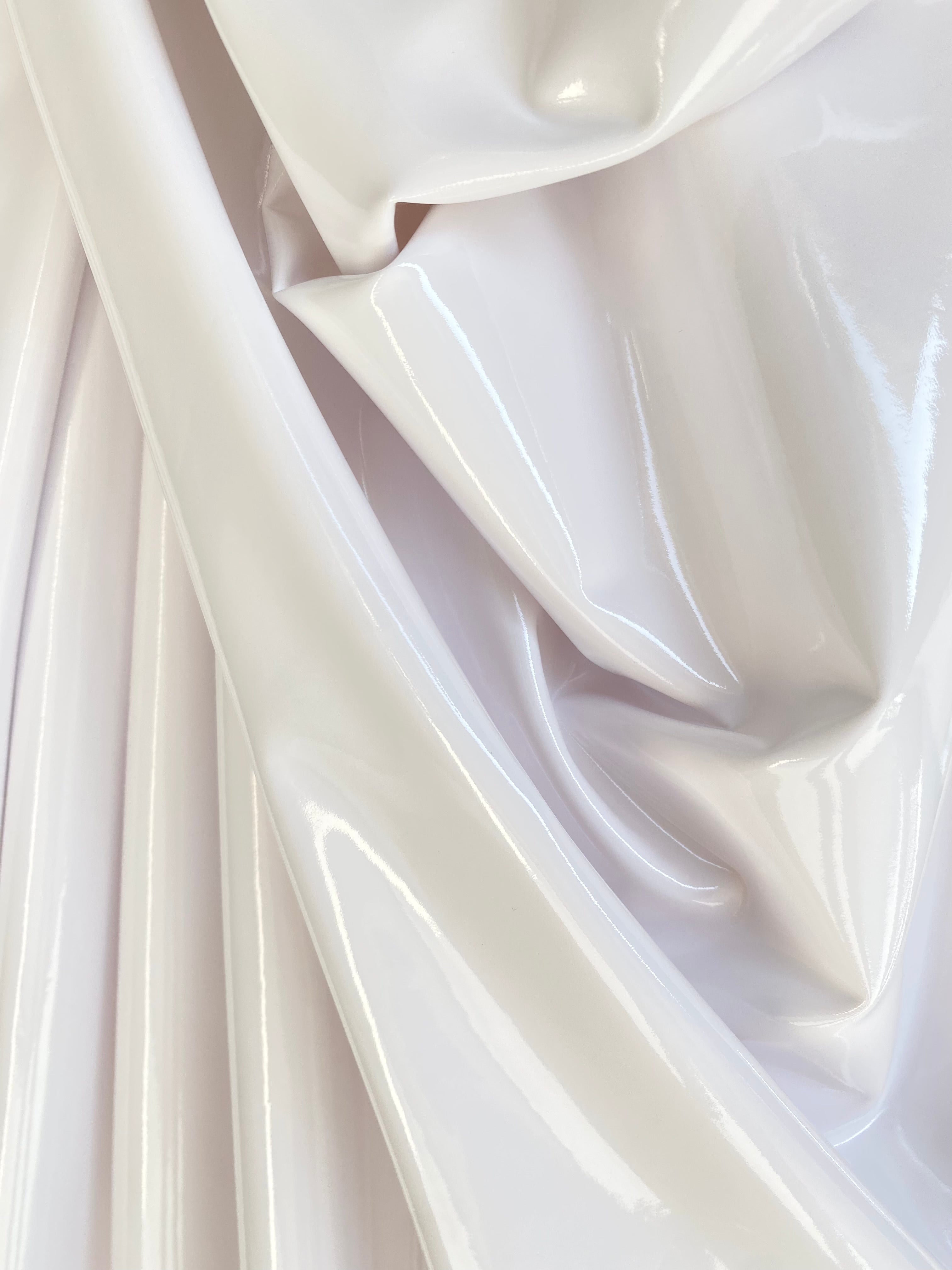 White Glossy Stretch Patent Leather/Latex