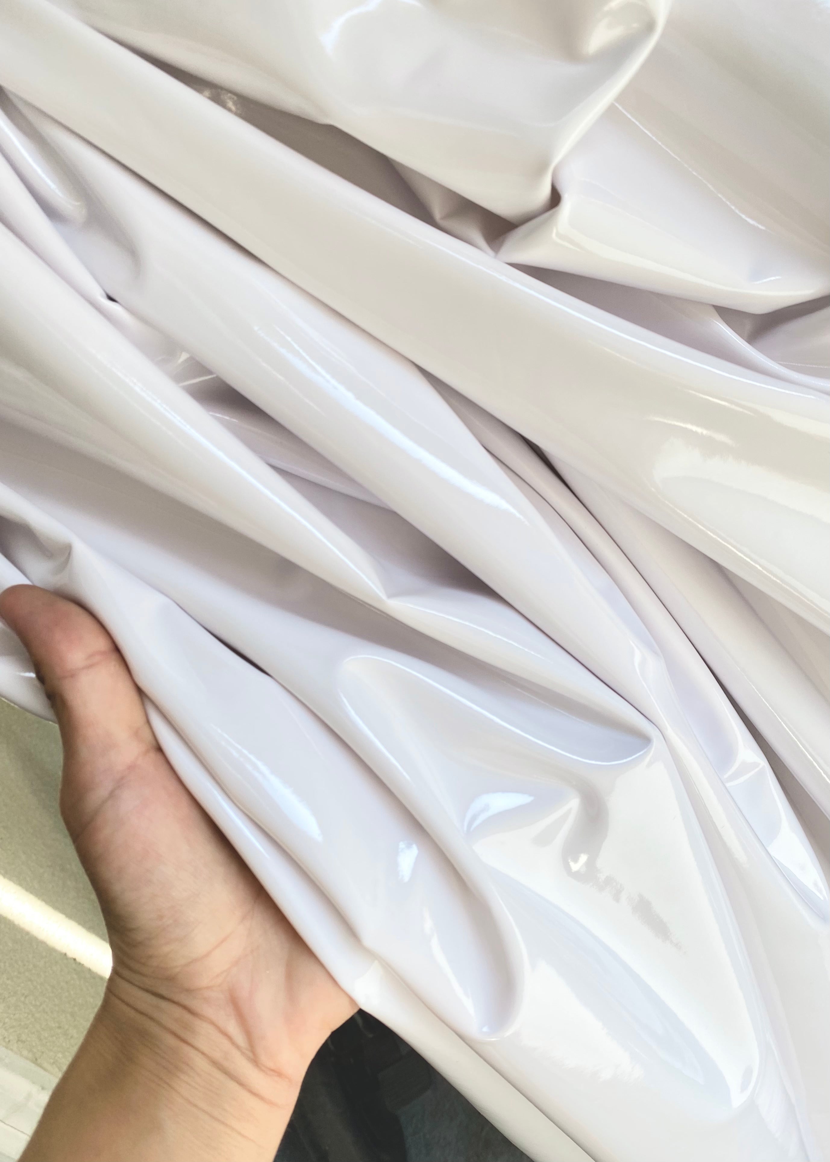 White Glossy Stretch Patent Leather/Latex