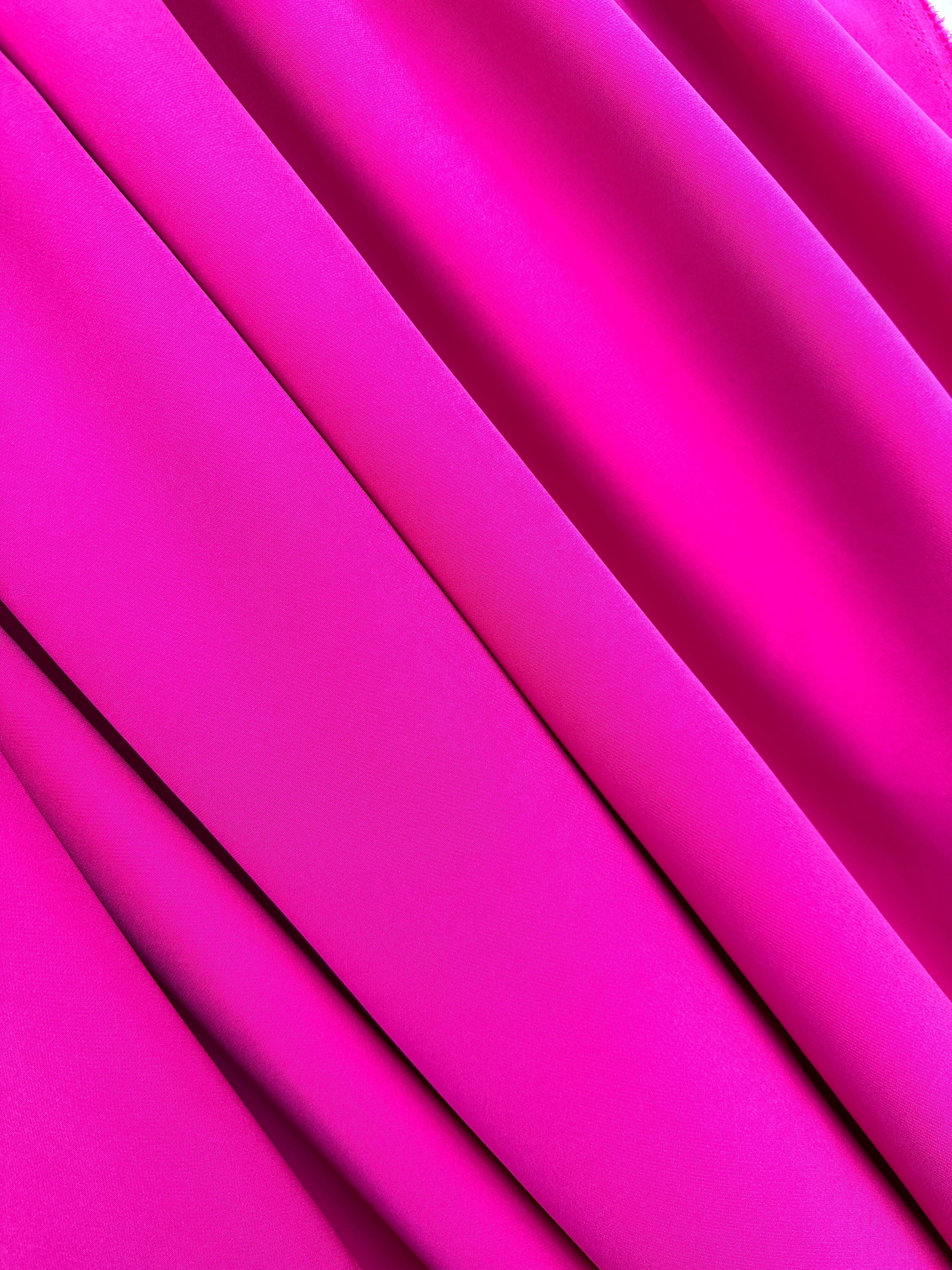 fuchsia stretch crepe, fuchsia bridal fabric, fuchsia color for woman, pink woman dress, light pink fabric, baby pink fabric, fuchsia dress in cheap, buy fabric online, discounted fabric, cheap fabric