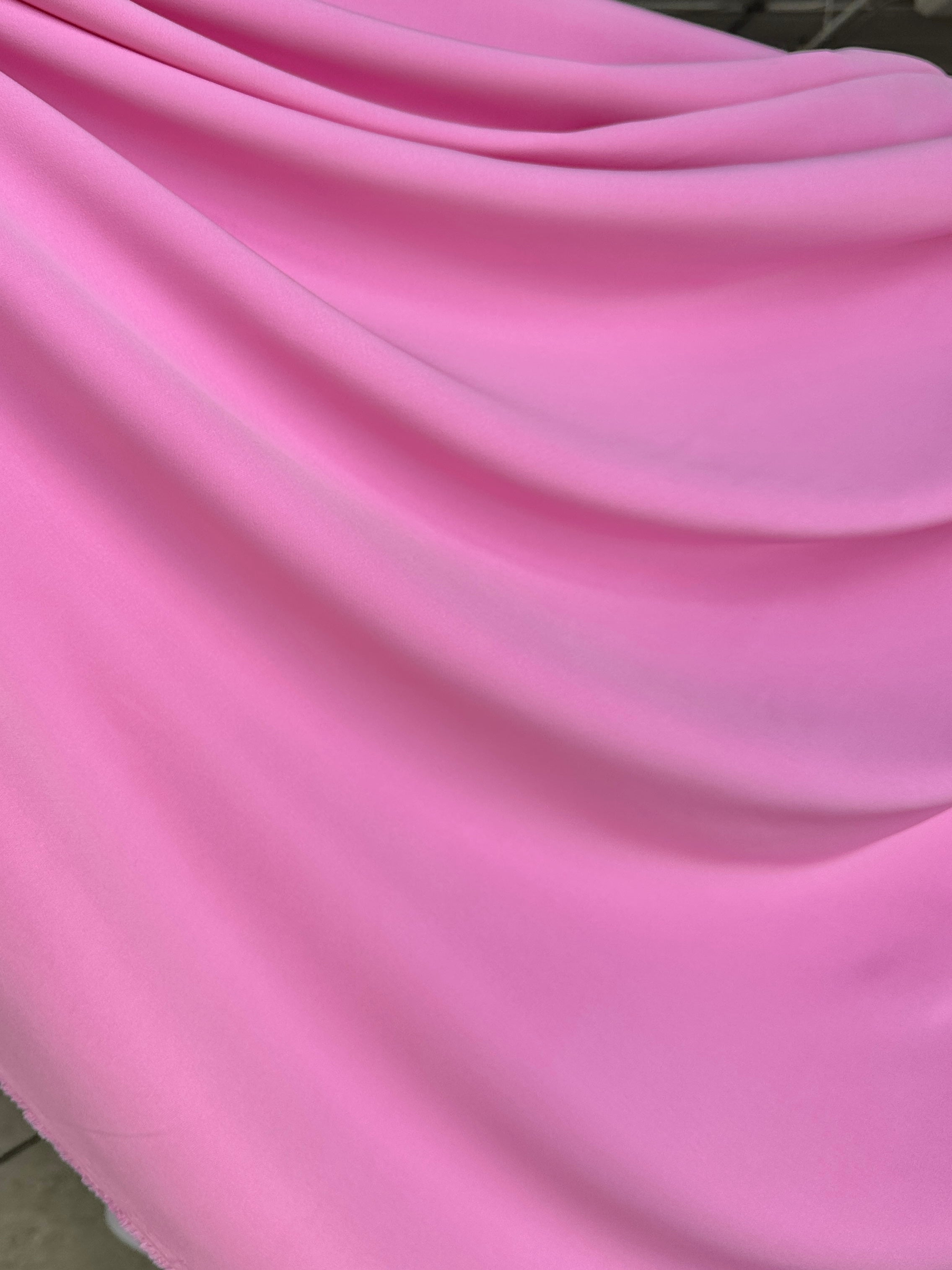 crepe and gabardine, Baby Pink Stretch Crepe Fabric, Princess Pink Moss Crepe Fabric By yard, Pink 4ply crepe, Baby Pink Spandex Fabric, Baby Pink Stretch Twill, gabardine for woman, fabric on sale, discounted fabric, gabardine on sale, buy fabric online