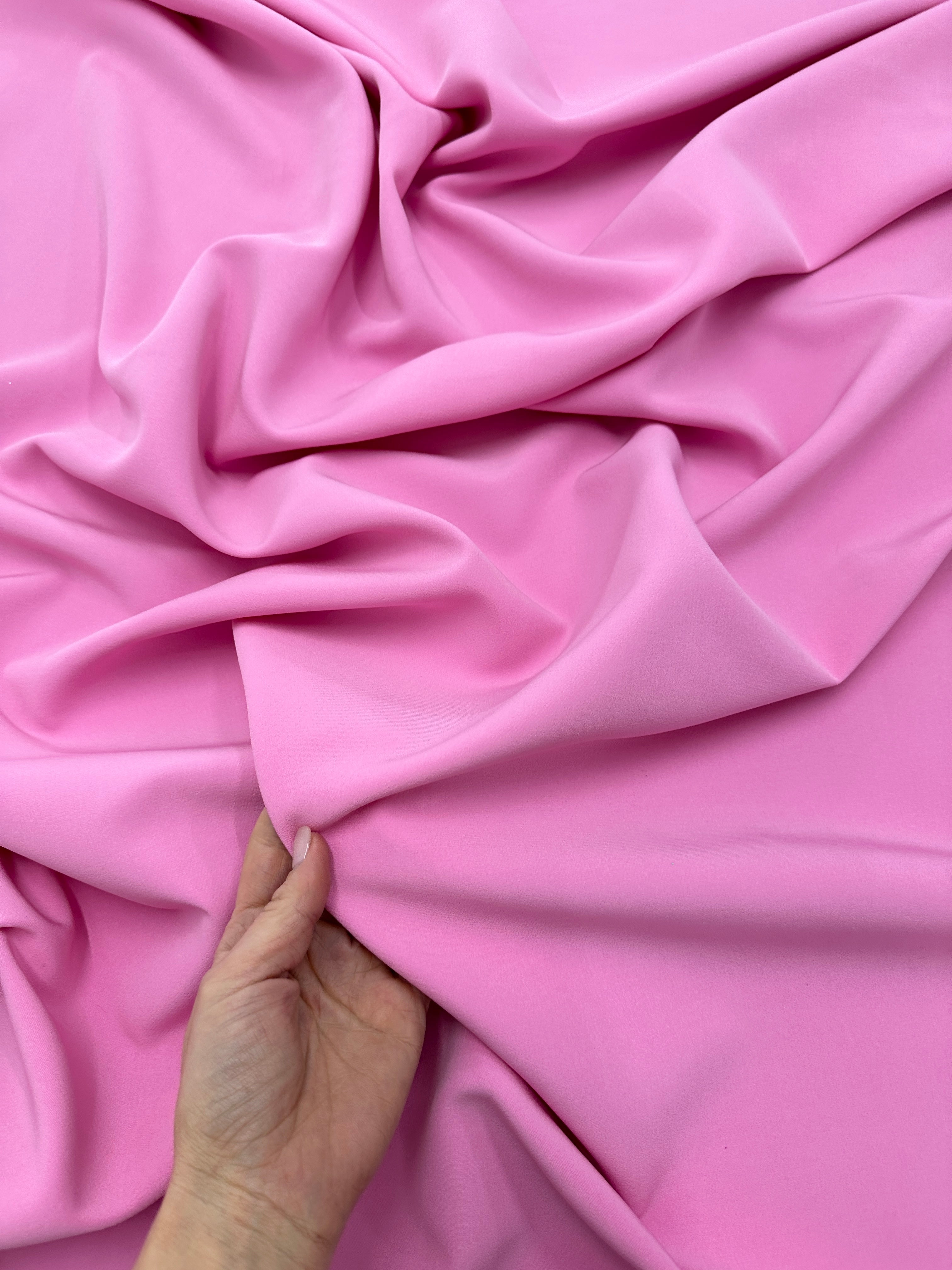 crepe and gabardine, Baby Pink Stretch Crepe Fabric, Princess Pink Moss Crepe Fabric By yard, Pink 4ply crepe, Baby Pink Spandex Fabric, Baby Pink Stretch Twill, gabardine for woman, fabric on sale, discounted fabric, gabardine on sale, buy fabric online