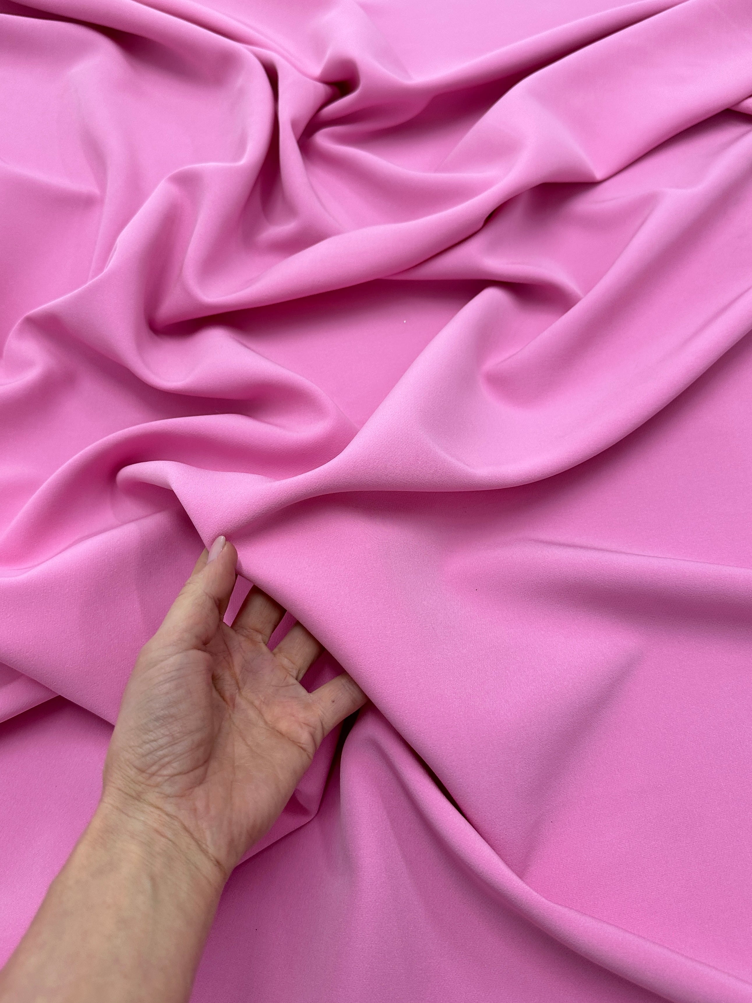 crepe and gabardine, Baby Pink Stretch Crepe Fabric, Princess Pink Moss Crepe Fabric By yard, Pink 4ply crepe, Baby Pink Spandex Fabric, Baby Pink Stretch Twill, gabardine for woman, fabric on sale, discounted fabric, gabardine on sale, buy fabric online