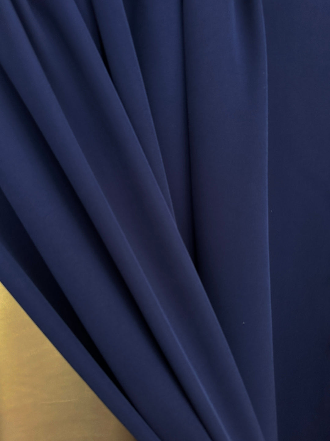 Classic Navy Stretch Polyester Crepe
