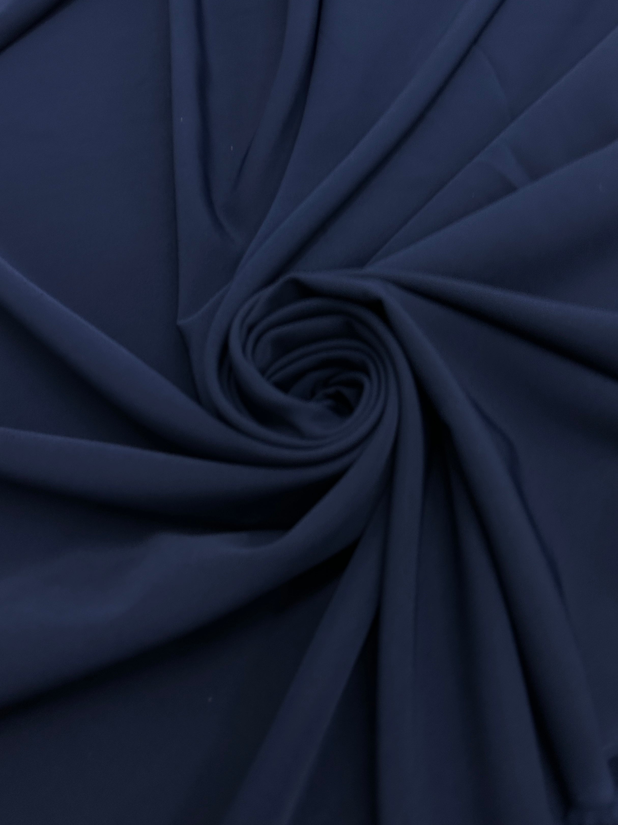 navy stretch crepe, navy blue stretch crepe, blue crepe fabric, crepe clothing material, silk crepe, crepe satin, crepe for dress, pure crepe fabric, crepe on sale, wedding crepe, crepe fabric store usa