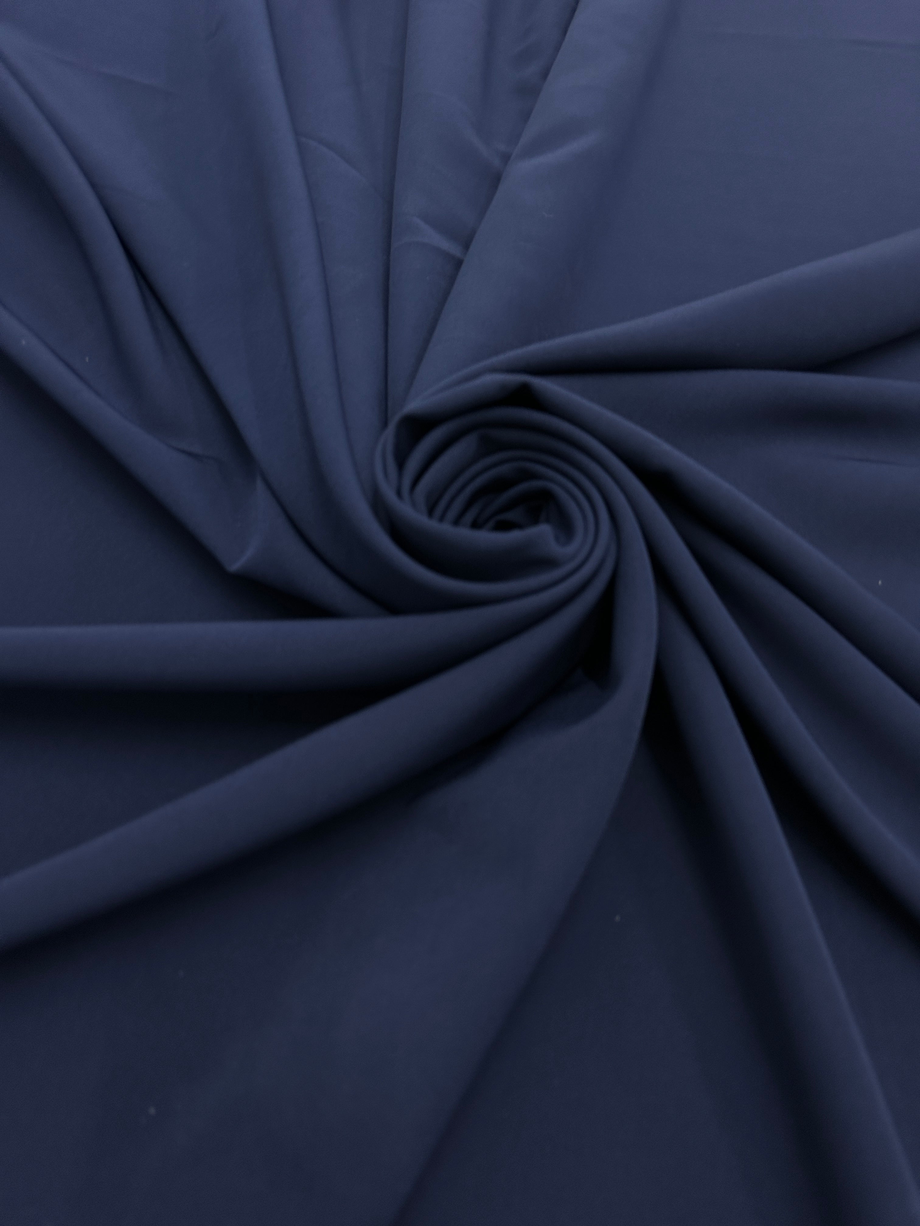 navy stretch crepe, navy blue stretch crepe, blue crepe fabric, crepe clothing material, silk crepe, crepe satin, crepe for dress, pure crepe fabric, crepe on sale, wedding crepe, crepe fabric store usa