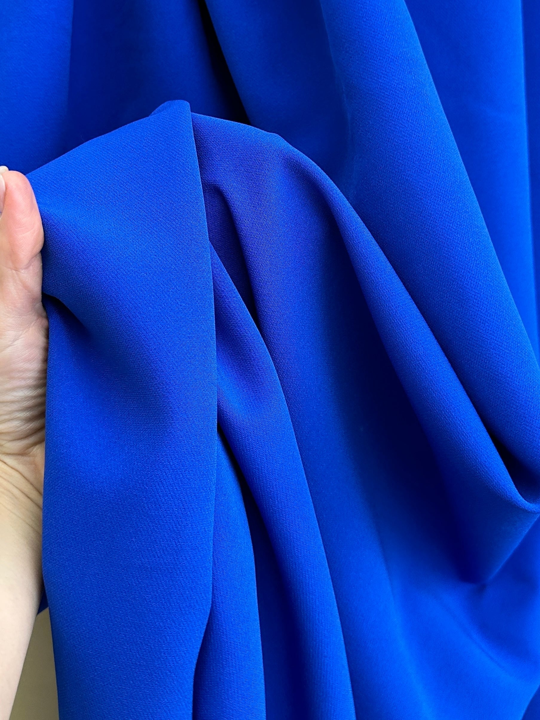 royal blue fabric, light blue crepe, dark blue crepe, crepe for woman, polyester crepe material, Royal Blue Stretch Crepe, crepe fabric by the yard, bridal crepe, crepe clothing material, crepe on sale, bridal fabric, crepe on sale, stretch crepe, crepe for dress		