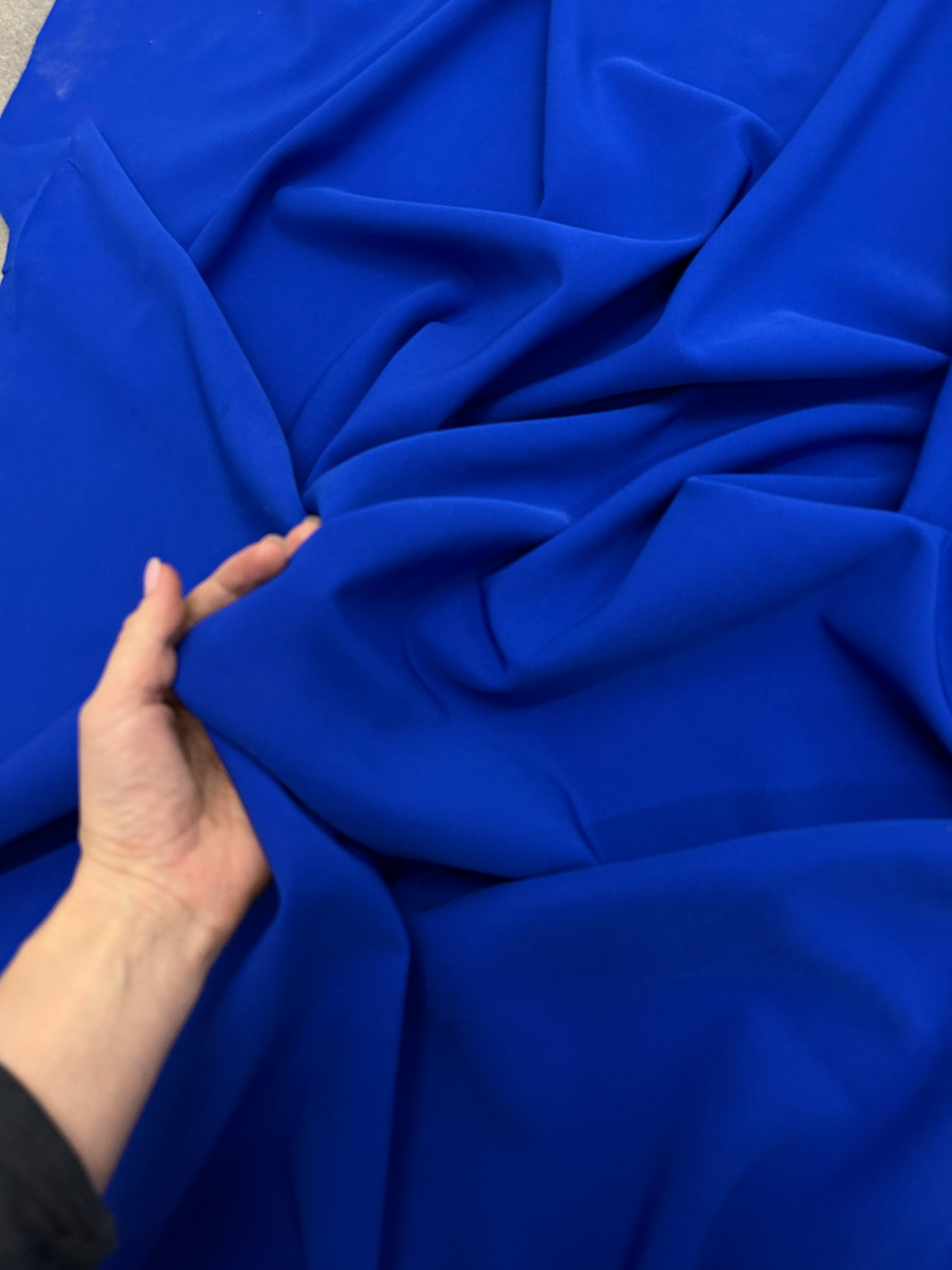 royal blue fabric, light blue crepe, dark blue crepe, crepe for woman, polyester crepe material, Royal Blue Stretch Crepe, crepe fabric by the yard, bridal crepe, crepe clothing material, crepe on sale, bridal fabric, crepe on sale, stretch crepe, crepe for dress		