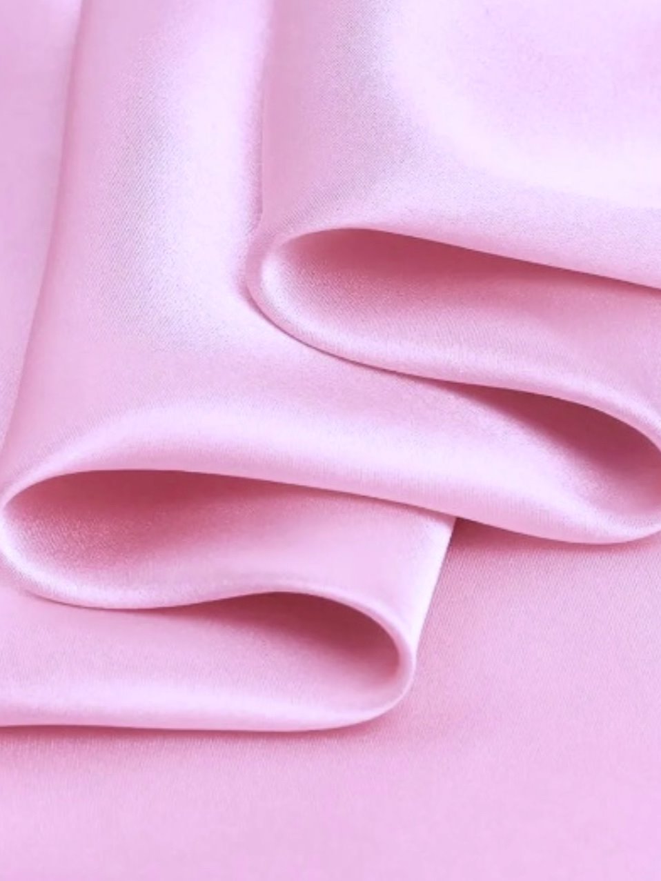 Light Baby Pink Fine Silky Smooth Liquid Sateen Satin Dress Fabric