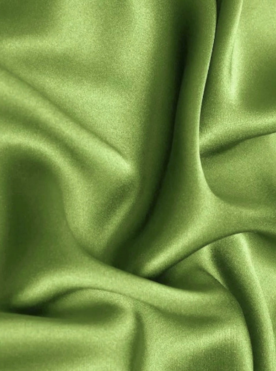 Olive Satin Fabric, Silky Satin Fabric Neon Green, Bridal Satin Medium Weight, Satin for gown, Shiny Satin, Green Silk by the yard, satin for woman, olive satin, light green satin, dark green satin, oilve silky satin, cheap satin, satin in low price, buy satin online, discounted satin