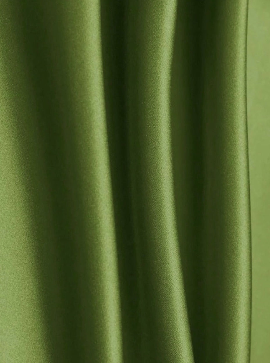 Olive Satin Fabric, Silky Satin Fabric Neon Green, Bridal Satin Medium Weight, Satin for gown, Shiny Satin, Green Silk by the yard, satin for woman, olive satin, light green satin, dark green satin, oilve silky satin, cheap satin, satin in low price, buy satin online, discounted satin