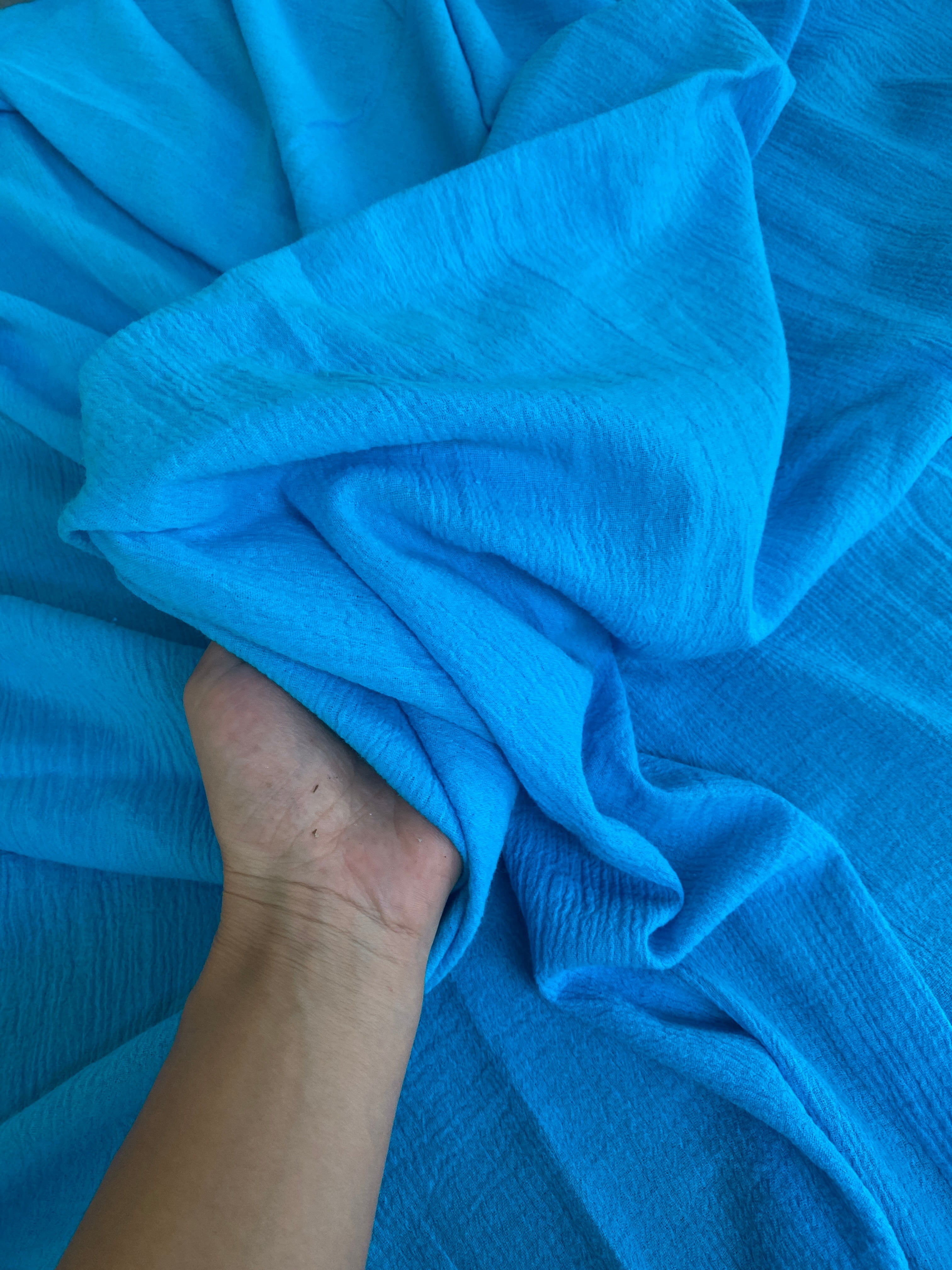 Turquoise linen gauze, dark blue linen gauze, blue linen gauze, linen gauze for woman, linen gauze for bride, linen gauze in low price, premium linen gauze