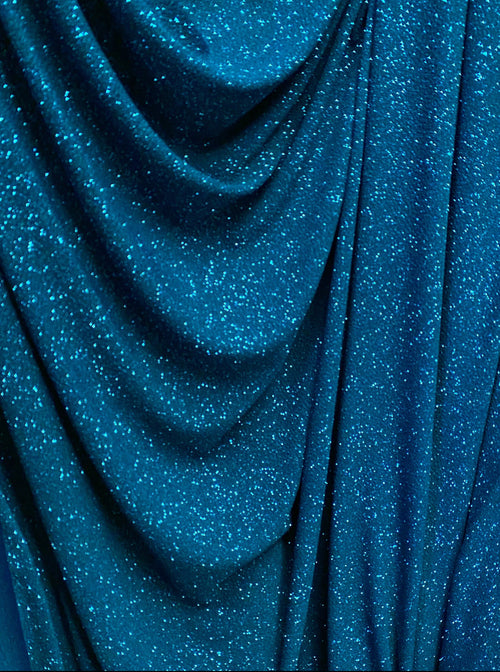 Teal Spandex Lurex Knit