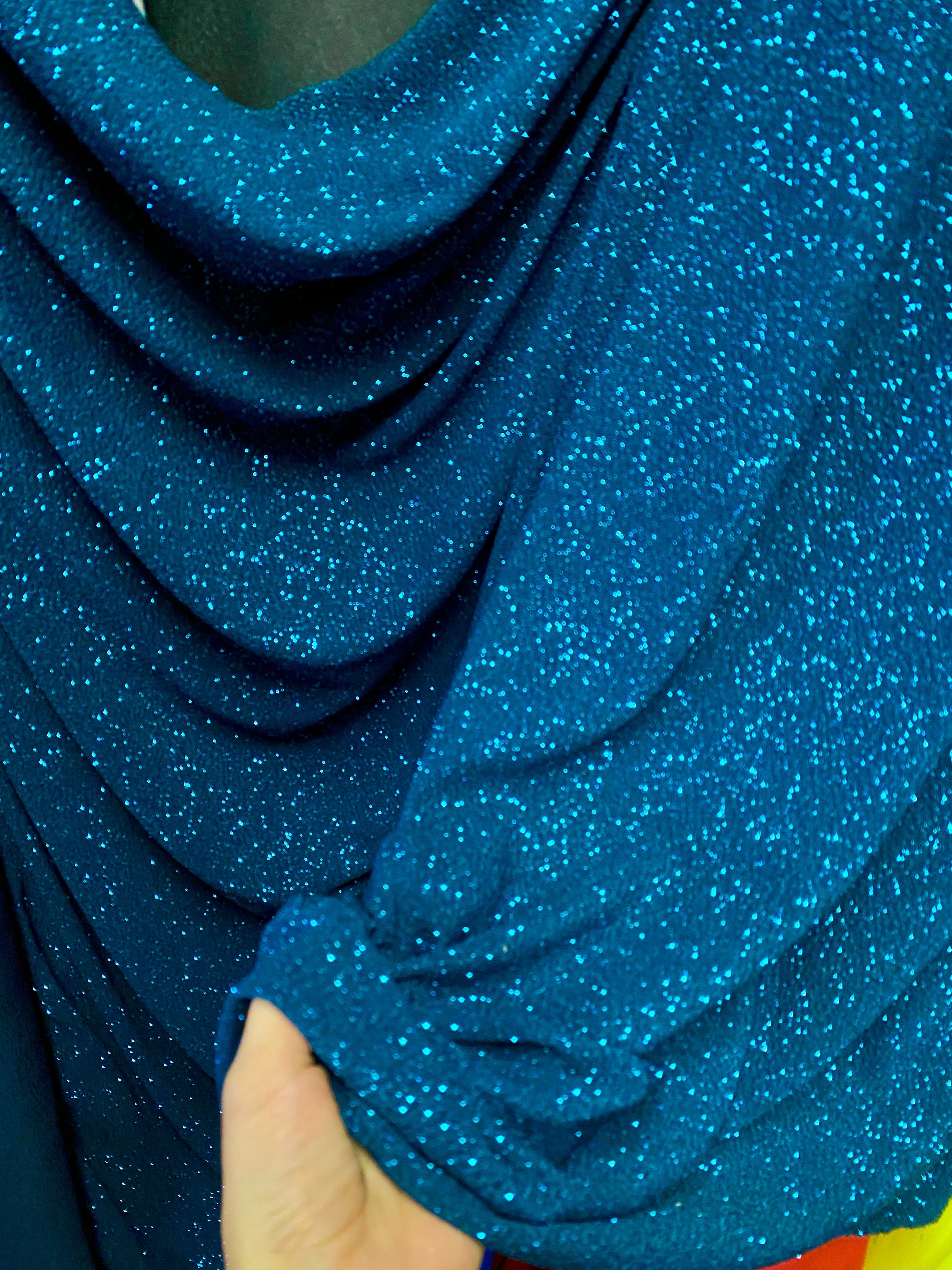 teal spandex lurex, teal spandex lurex for woman, light blue spandex lurex, party wear teal spandex lurex, shiny lurex, spandex lurex for bride, lurex on discount, lurex on sale, buy metallic lurex online, lurex for gown, silver spandex lurex